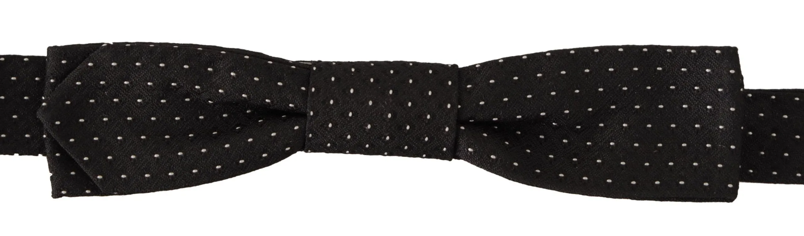 Dolce & Gabbana Men's Elegant Black and White Silk Bow Tie