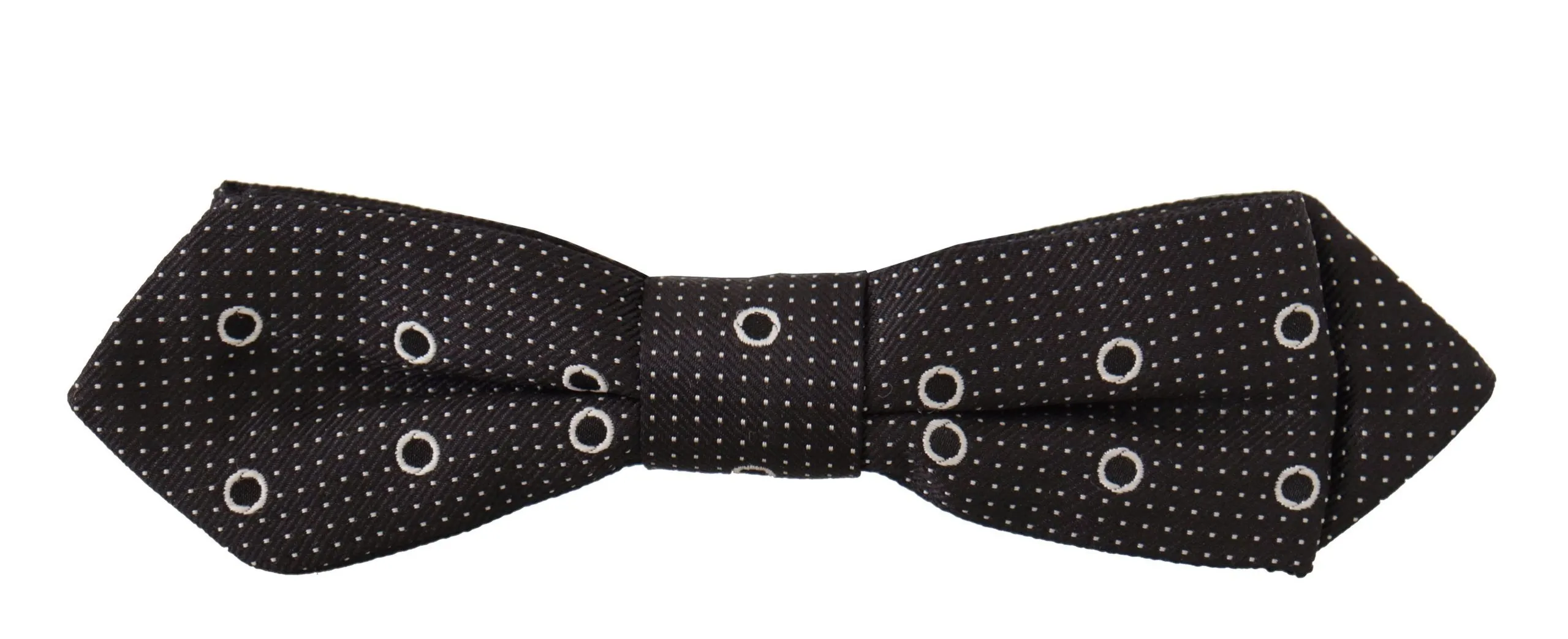Dolce & Gabbana Men's Polka Dot Silk Bow Tie in Black and White