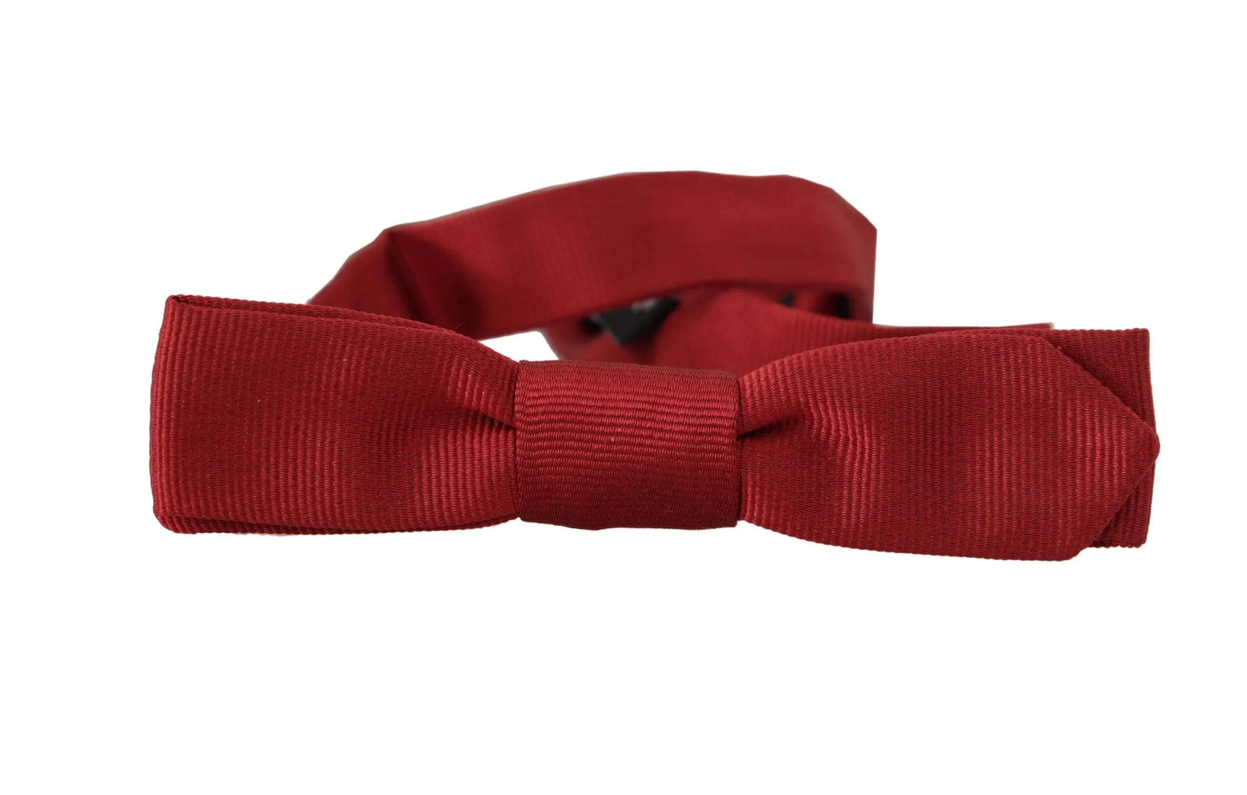 Dolce & Gabbana Men's Elegant Red Silk Bow Tie