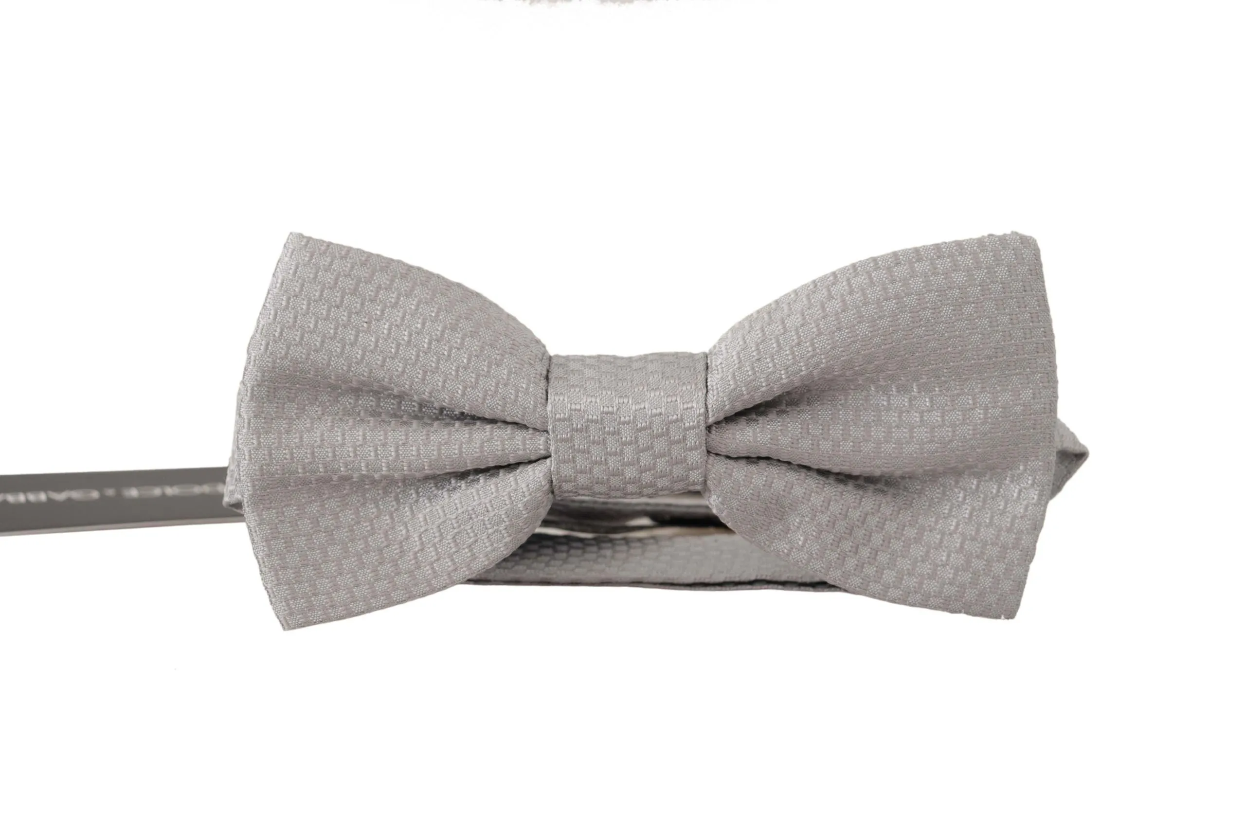 Dolce & Gabbana Men's Chic Gray Silk Bow Tie