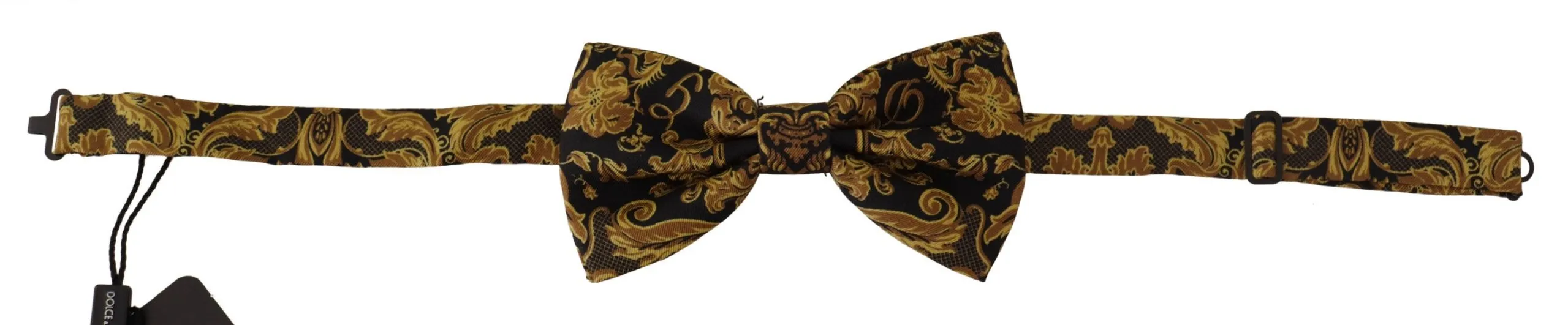 Dolce & Gabbana Men's Elegant Silk Charcoal Bow Tie