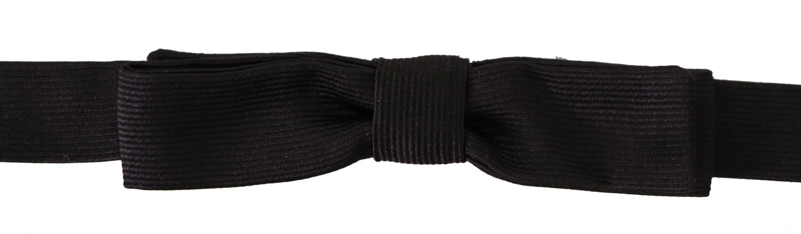 Dolce & Gabbana Men's Elegant Silk Black Bow Tie