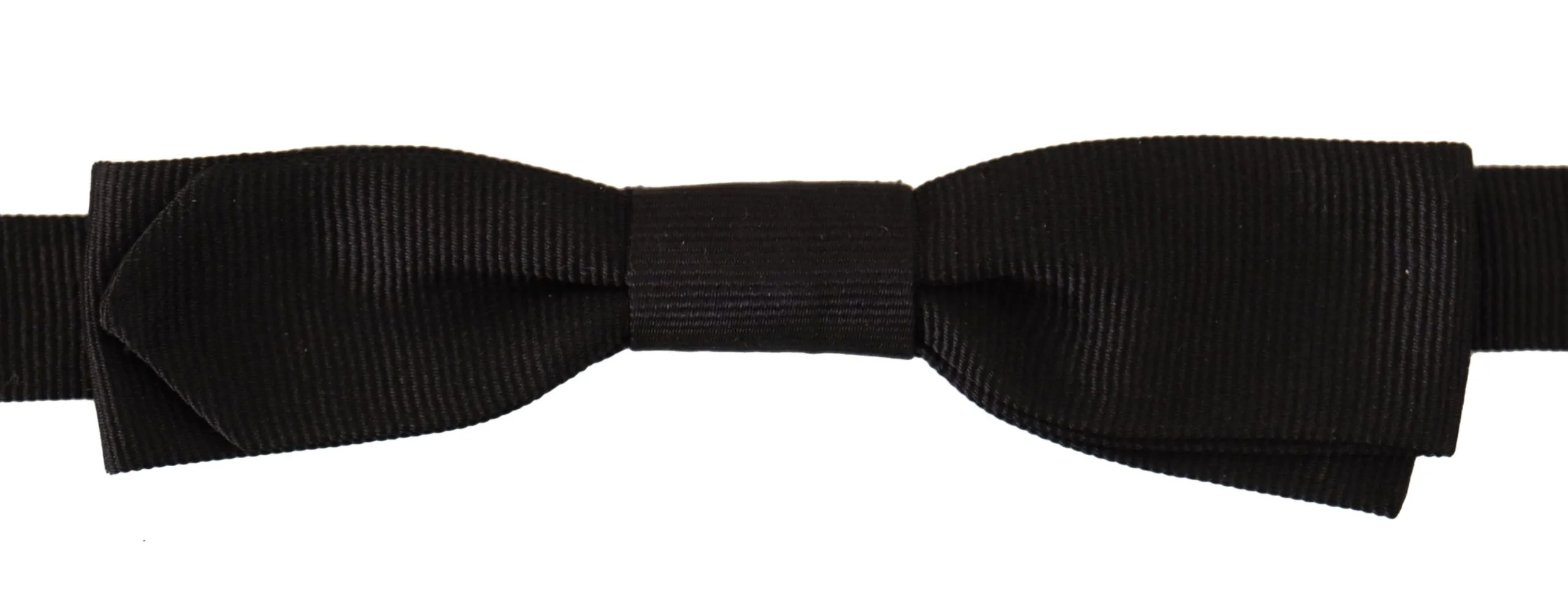 Dolce & Gabbana Men's Elegant Black Silk Bow Tie