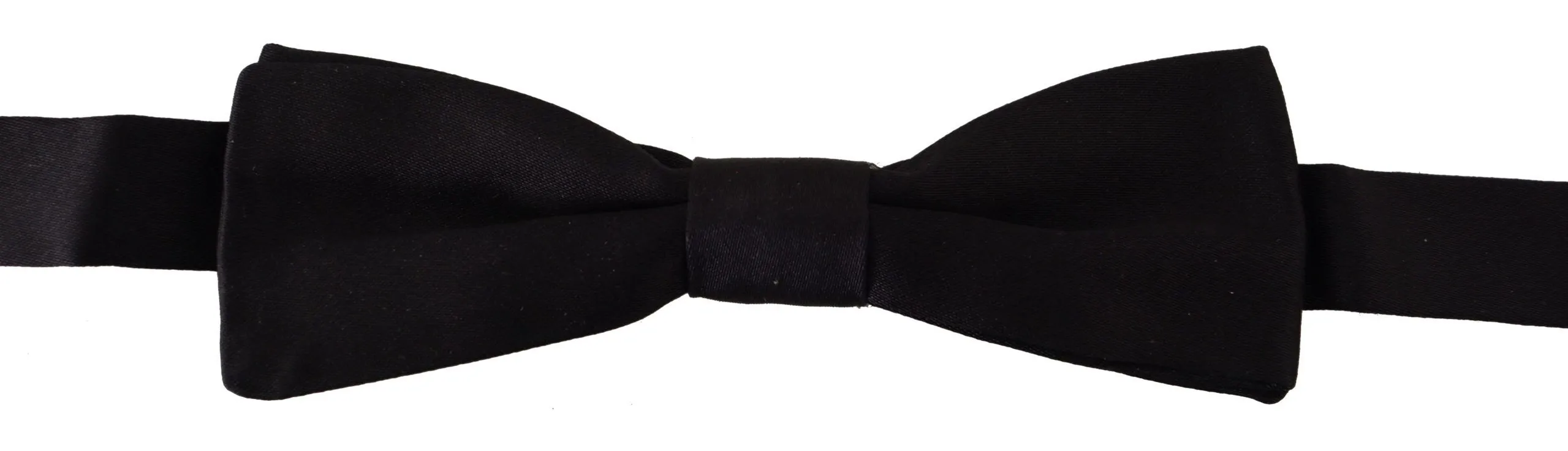 Dolce & Gabbana Men's Elegant Black Silk Bow Tie
