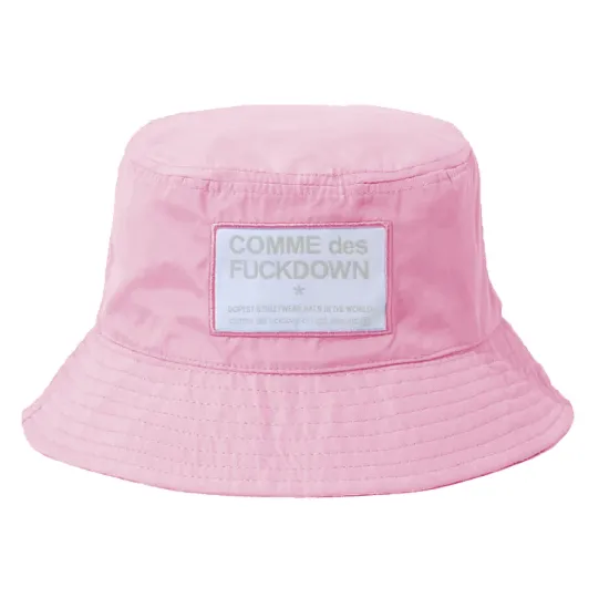Comme Des Fuckdown Women's Chic Pink Fisherman Hat with Signature Patch