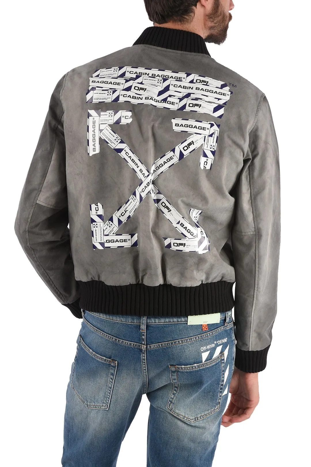 Off-White Men's Chic Varsity Cotton Blend Snap Jacket
