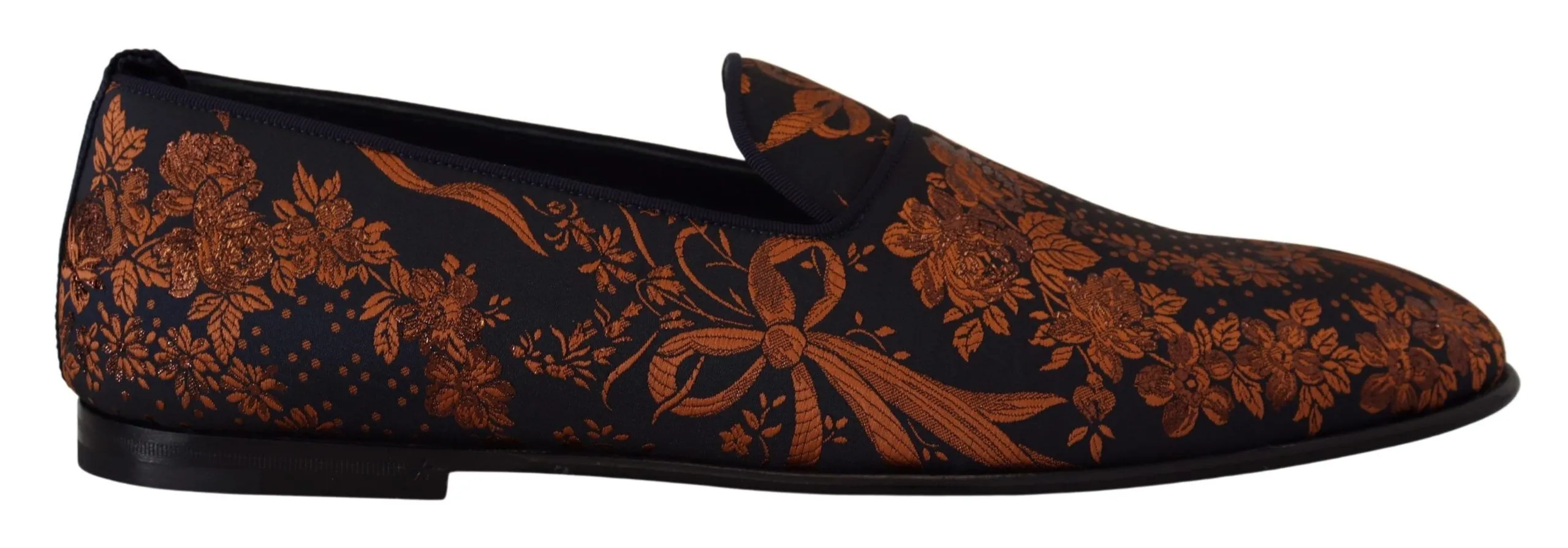 Dolce & Gabbana Men's Elegant Floral Slip-On Loafers