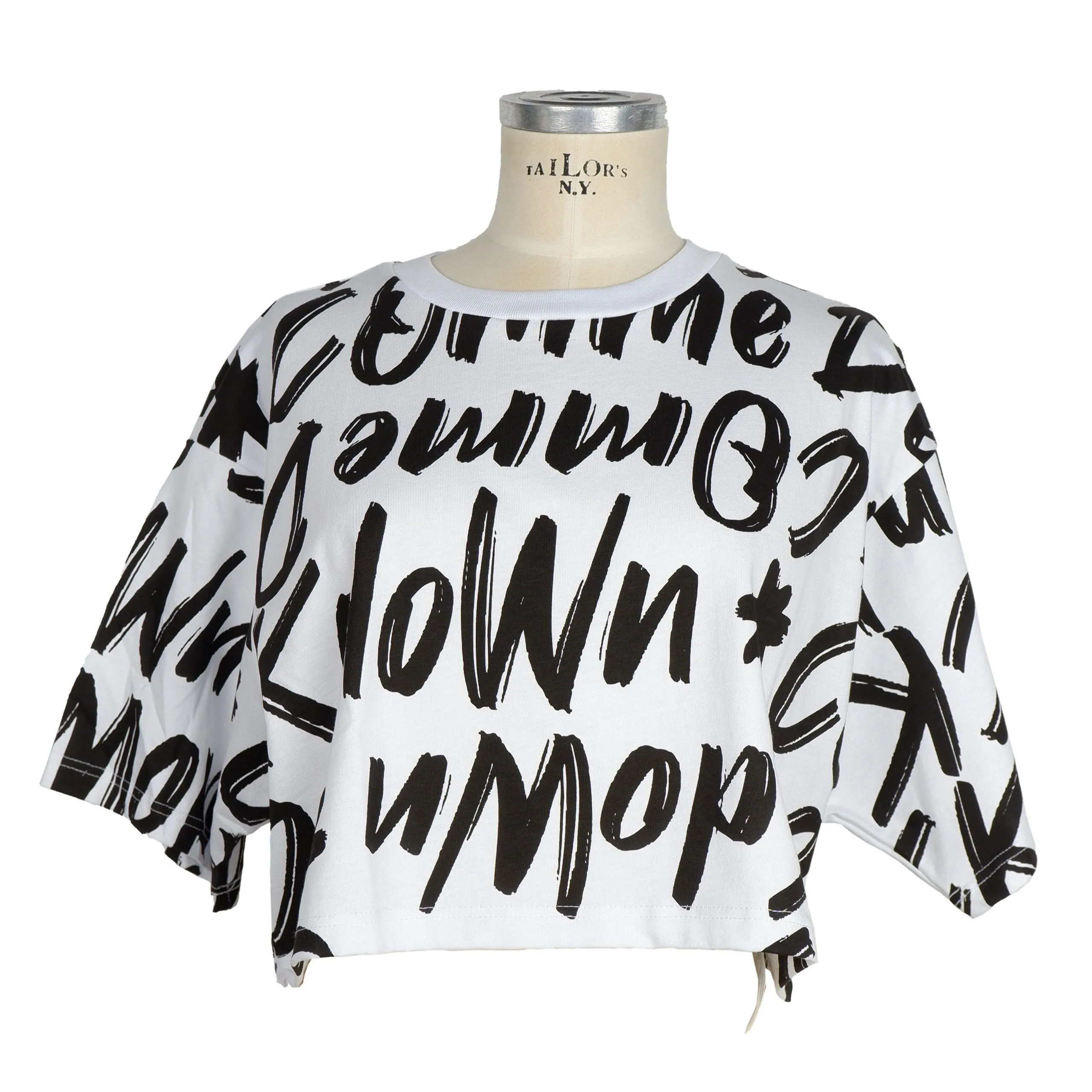 Comme Des Fuckdown Women's Chic Contrast Print Cotton Tee