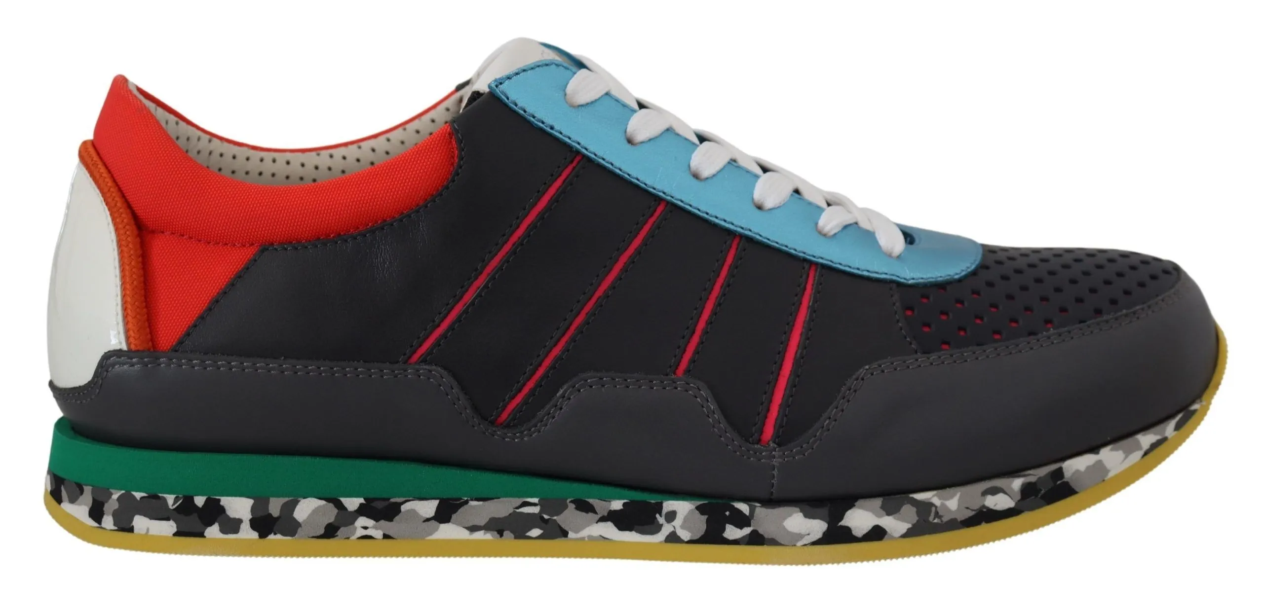 Dolce & Gabbana Men's Multicolor Leather-Blend Low Top Sneakers