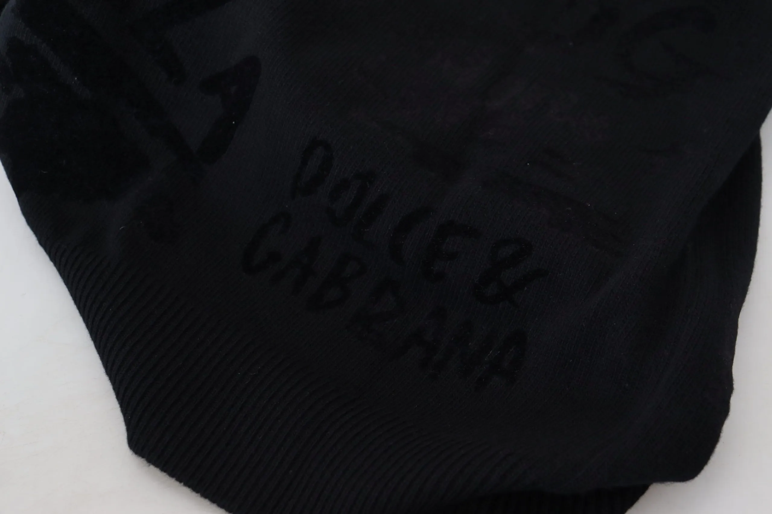 Dolce & Gabbana Men's Elegant Black Logo Wool Sweater