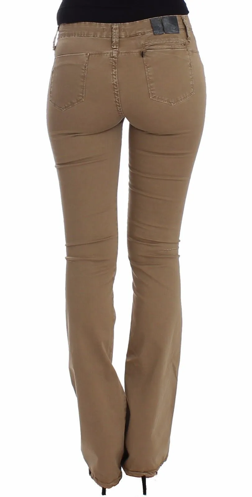 Costume National Women's Chic Beige Straight Leg Fashion Jeans