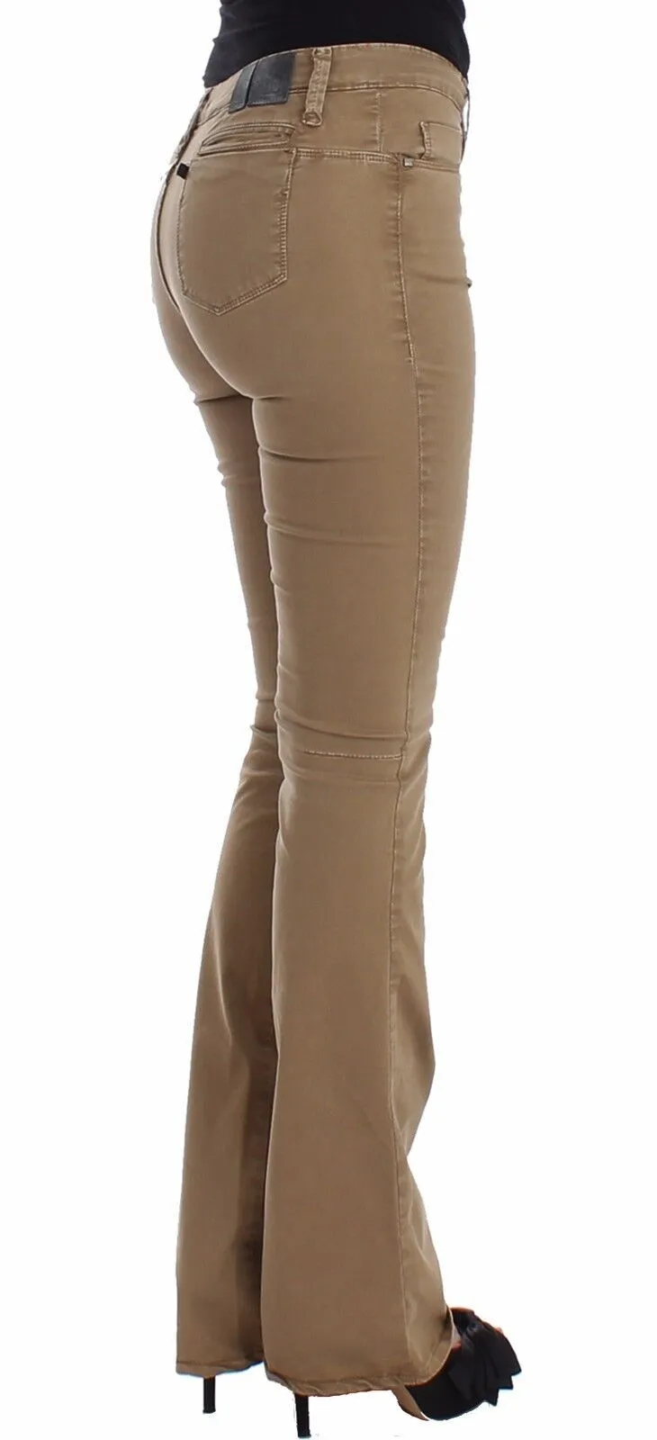 Costume National Women's Chic Beige Straight Leg Fashion Jeans
