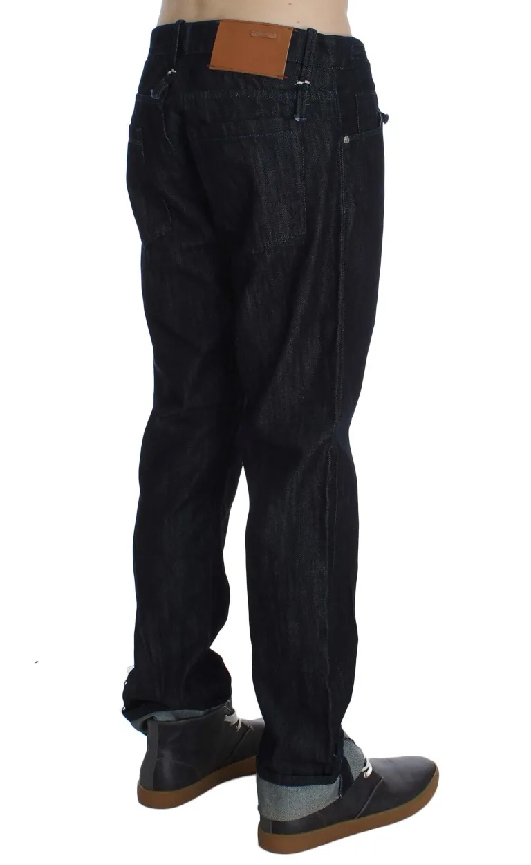 Acht Men's Elegant Straight Fit Blue Mens Jeans