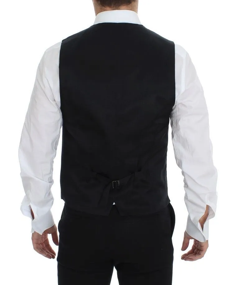 Dolce & Gabbana Men's Elegant Gray Wool Formal Vest