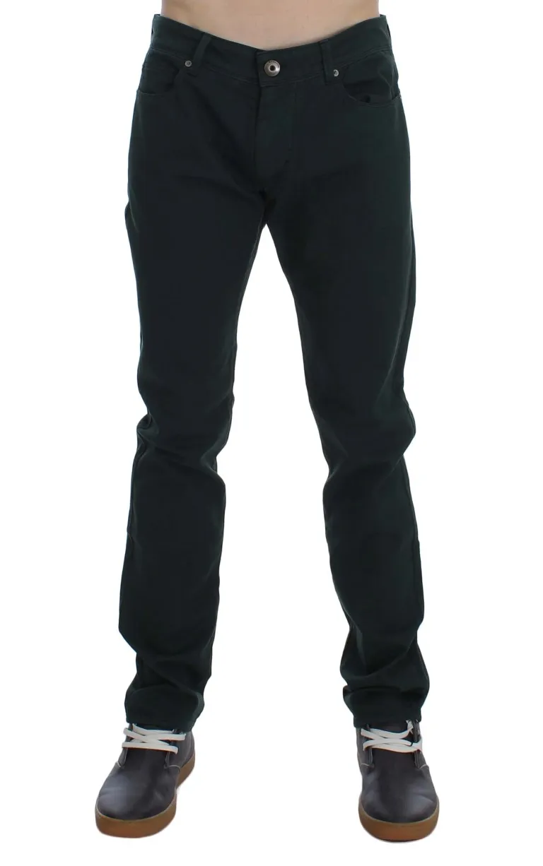 Ermanno Scervino Men's Chic Green Straight Cut Jeans
