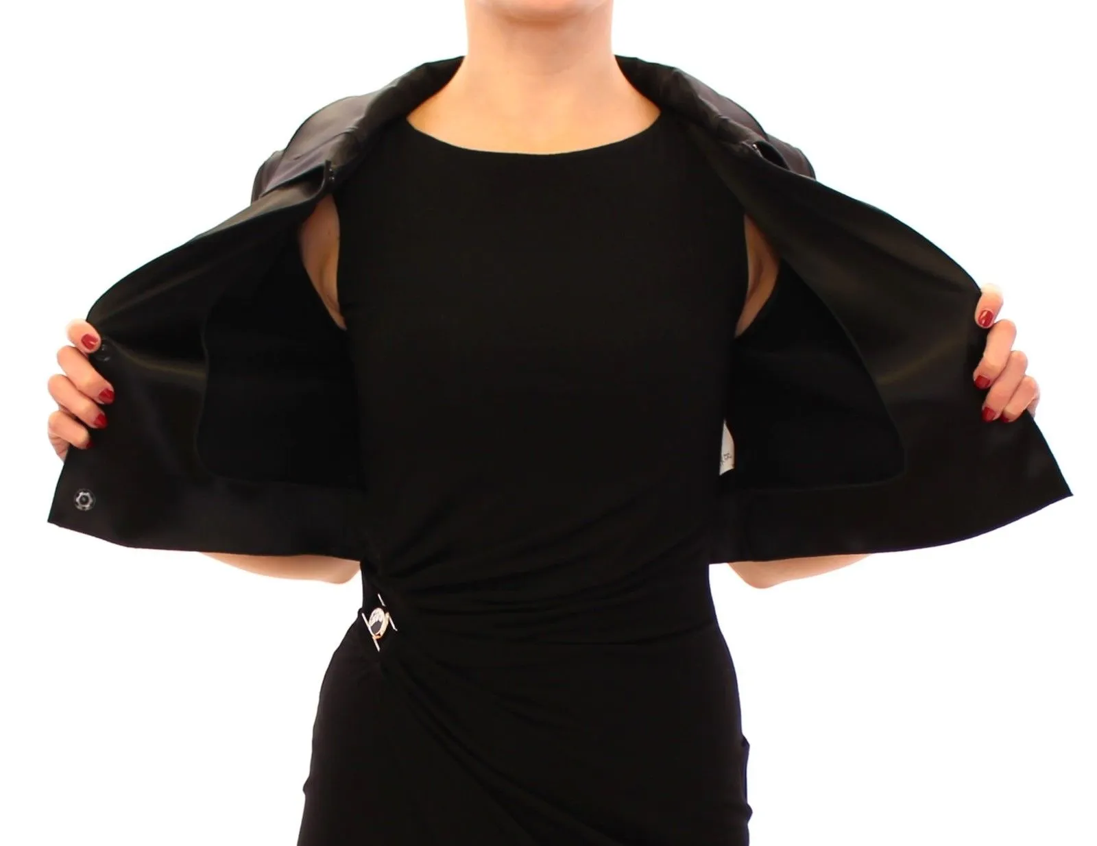 Dolce & Gabbana Women's Elegant Black Stretch Bolero Shrug Jacket