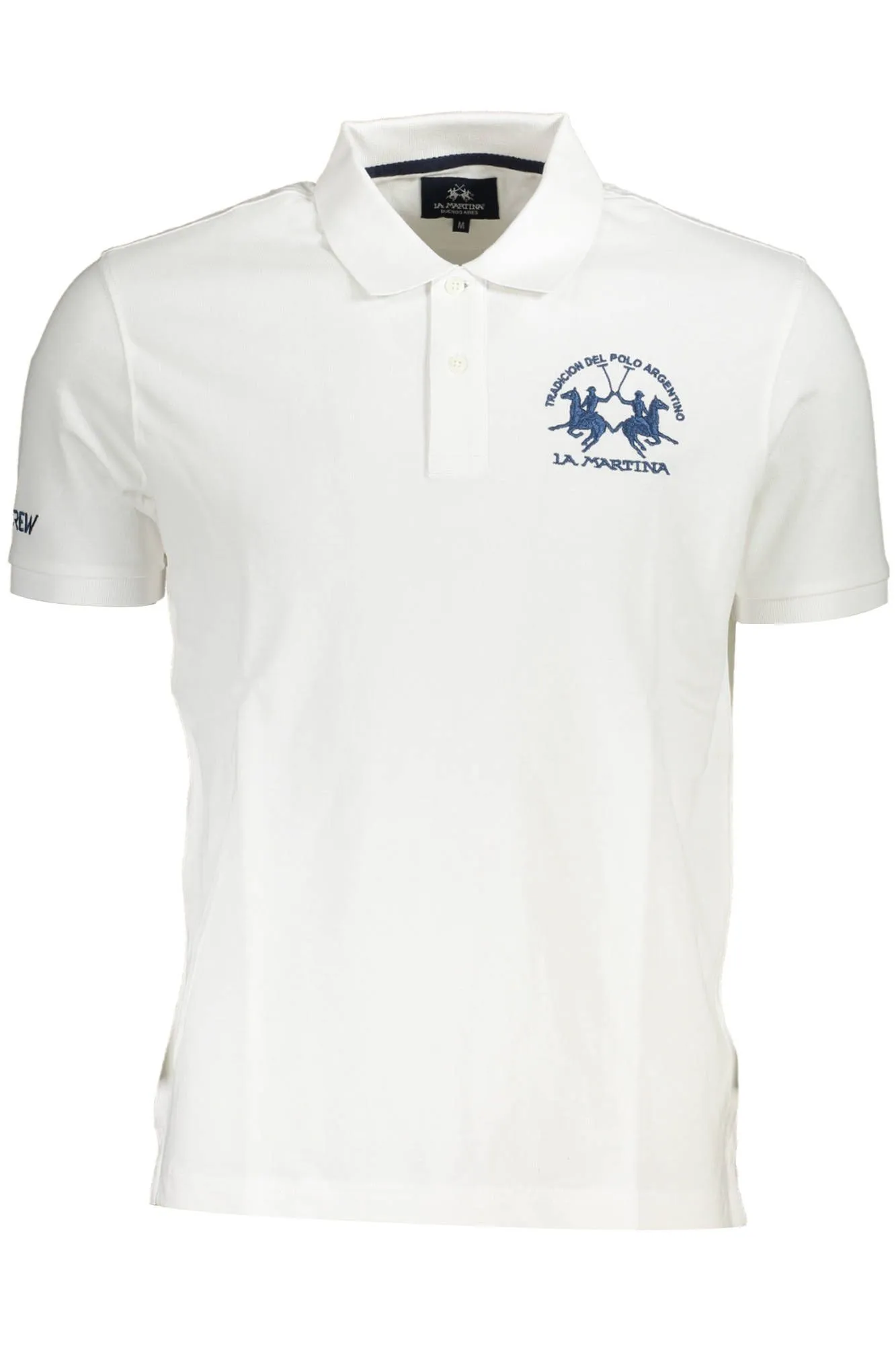 La Martina White Cotton Men Polo Shirt