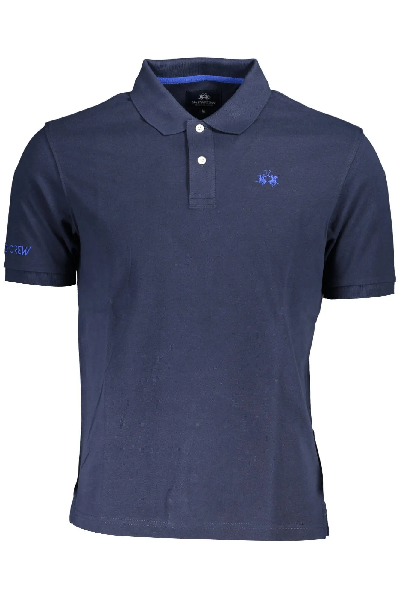La Martina Blue Cotton Men Polo Shirt