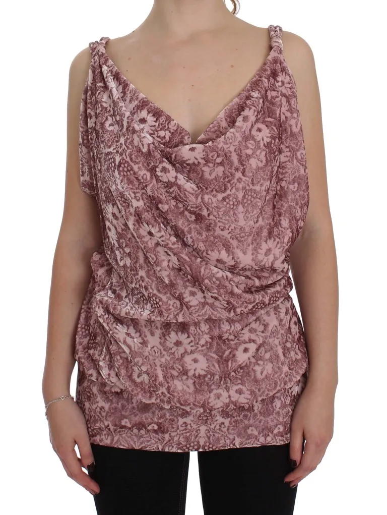 Exte Women's Silk Blend Floral Print Top