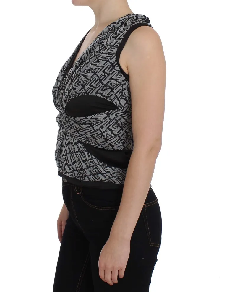 Karl Lagerfeld Women's Elegant Silk Blouse with Logo Detailing