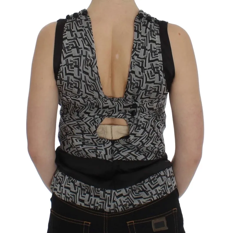Karl Lagerfeld Women's Elegant Silk Blouse with Logo Detailing