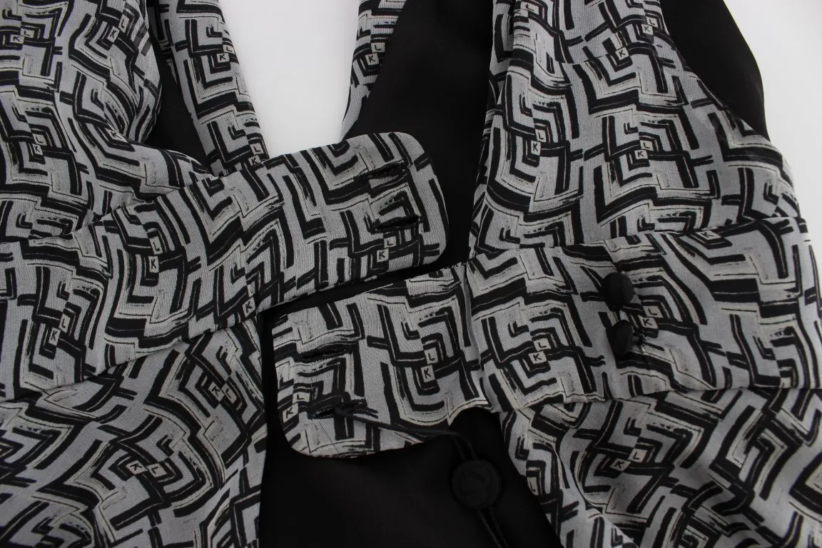 Karl Lagerfeld Women's Elegant Silk Blouse with Logo Detailing