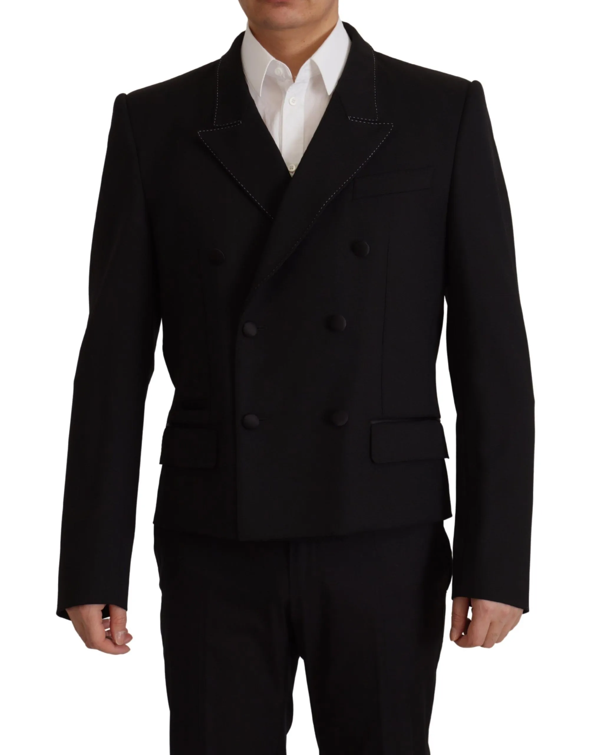 Dolce & Gabbana Men's Elegant Double Breasted Wool Blazer