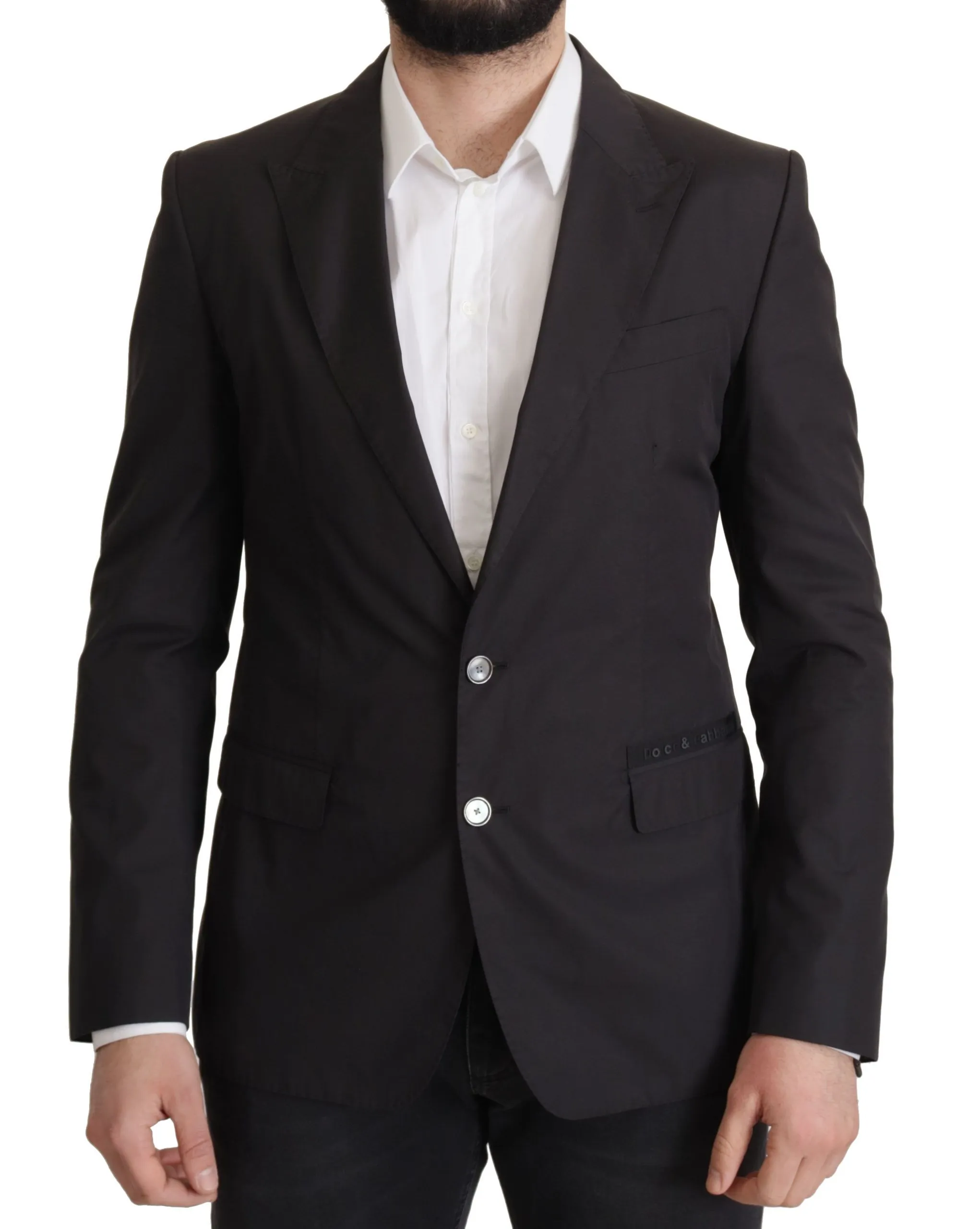 Dolce & Gabbana Men's Elegant Taormina Black Cotton Blazer