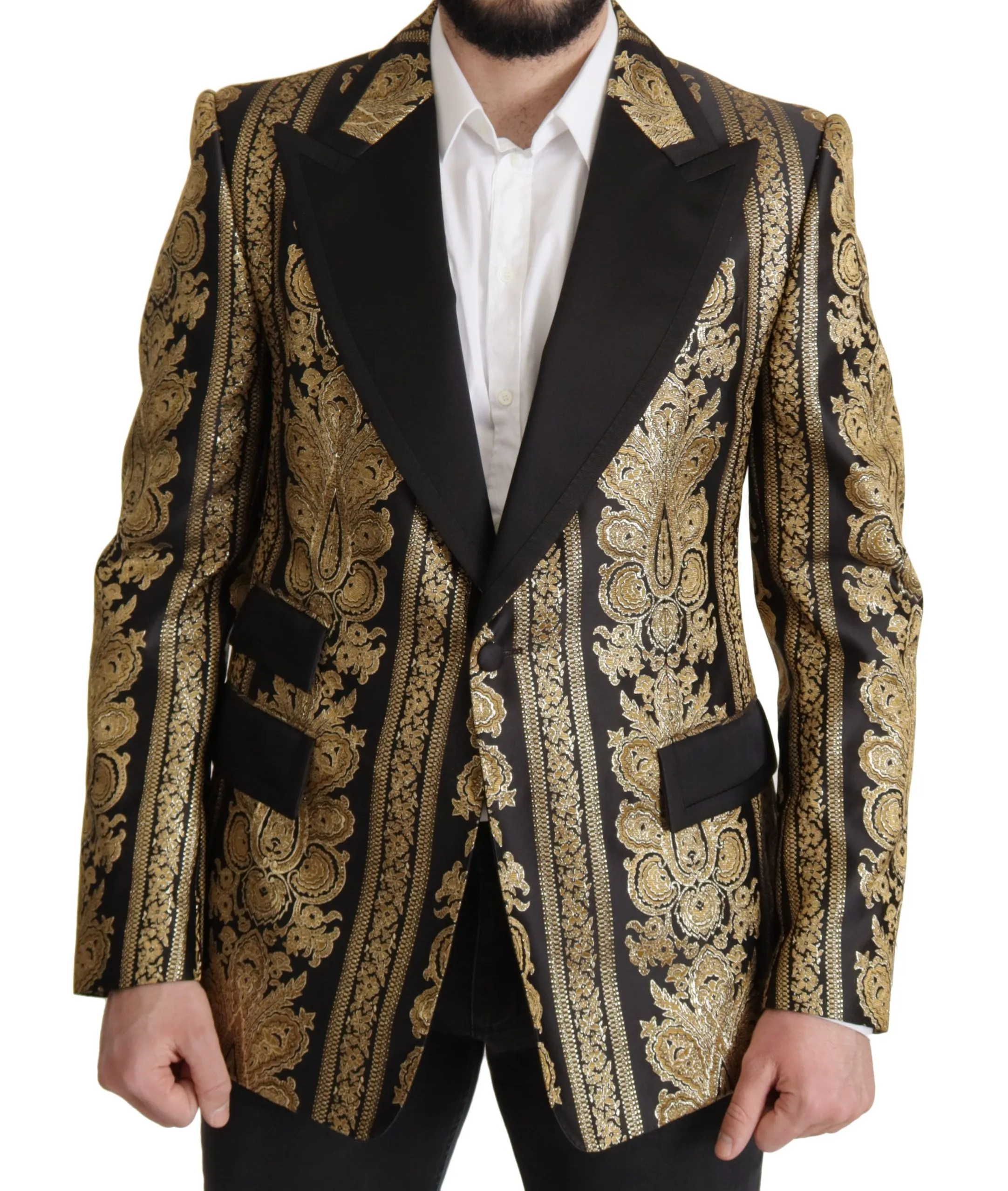 Dolce & Gabbana Men's Elegant Single Breasted Jacquard Blazer