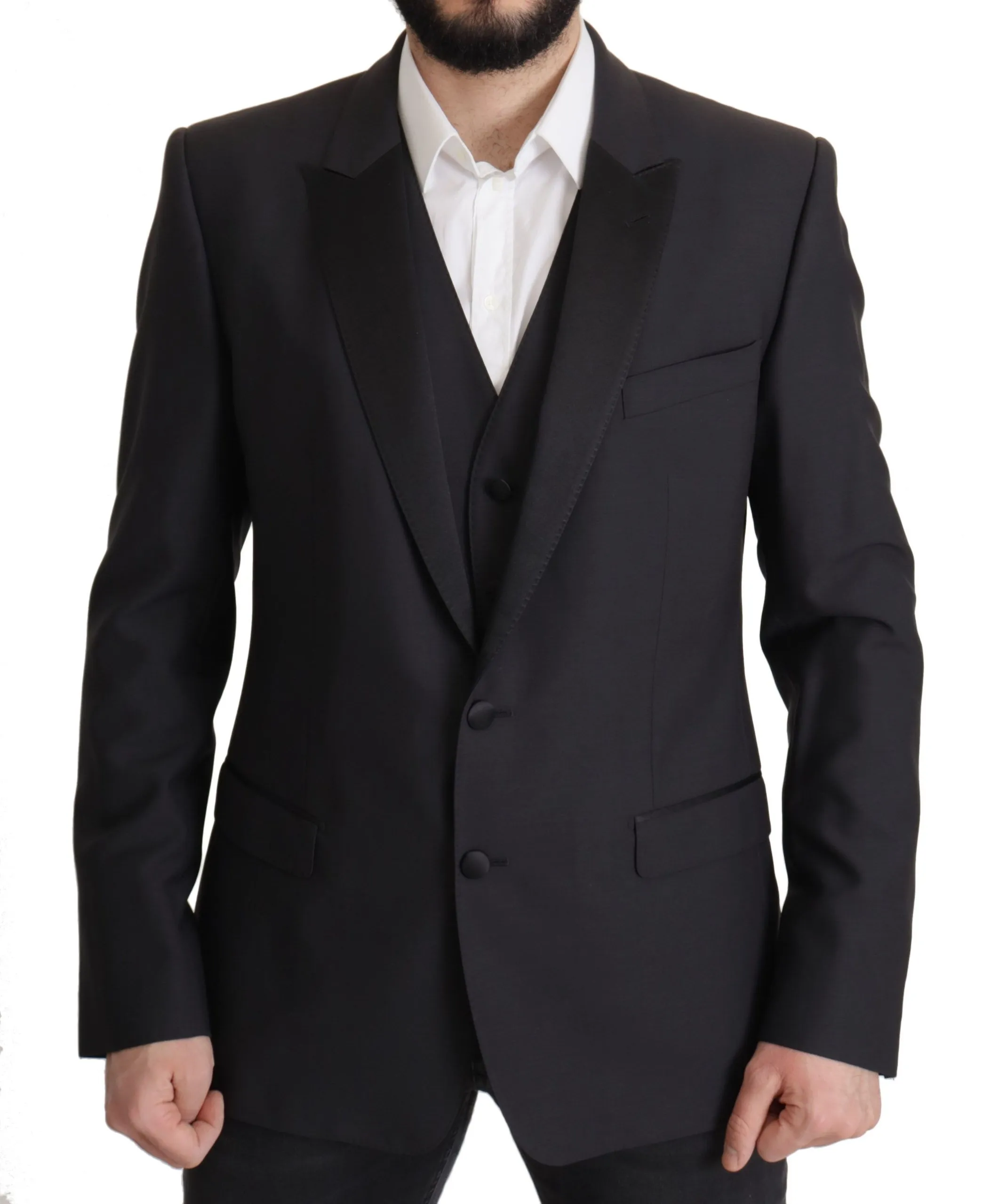 Dolce & Gabbana Men's Elegant Dark Blue Martini Two-Piece Blazer