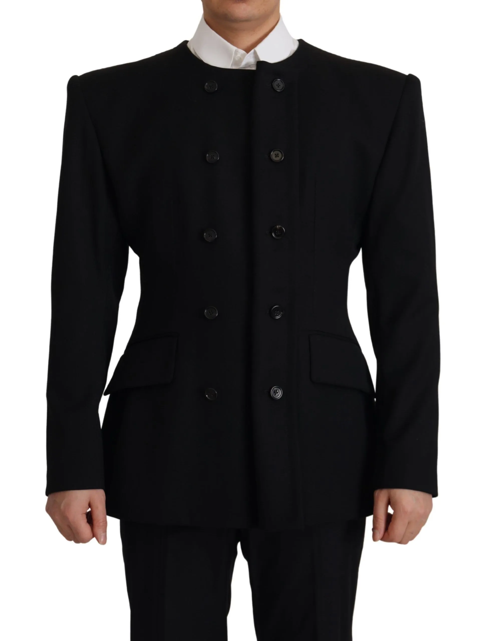 Dolce & Gabbana Men's Elegant Slim Fit Double Breasted Wool Blazer