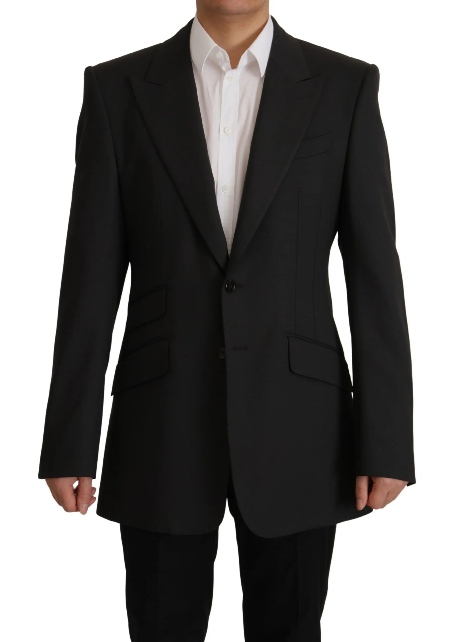 Dolce & Gabbana Men's Elegant Slim Black Wool Blazer Jacket