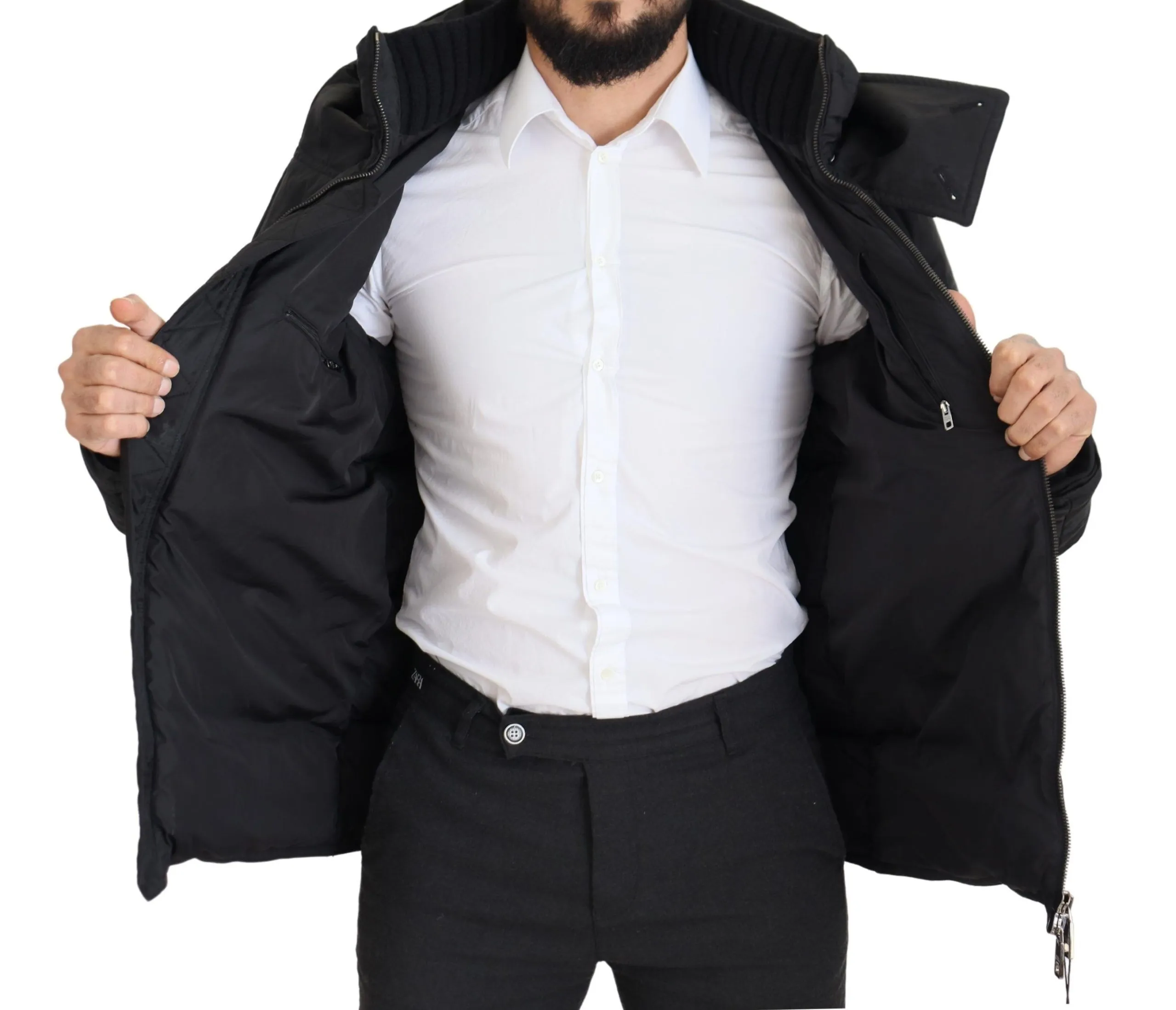Dolce & Gabbana Men's Elegant Quilted Puffer Jacket in Black