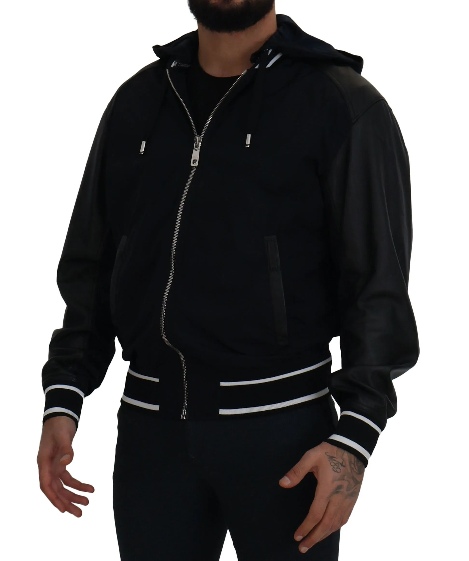 Dolce & Gabbana Men's Elegant Black Bomber Blouson Jacket