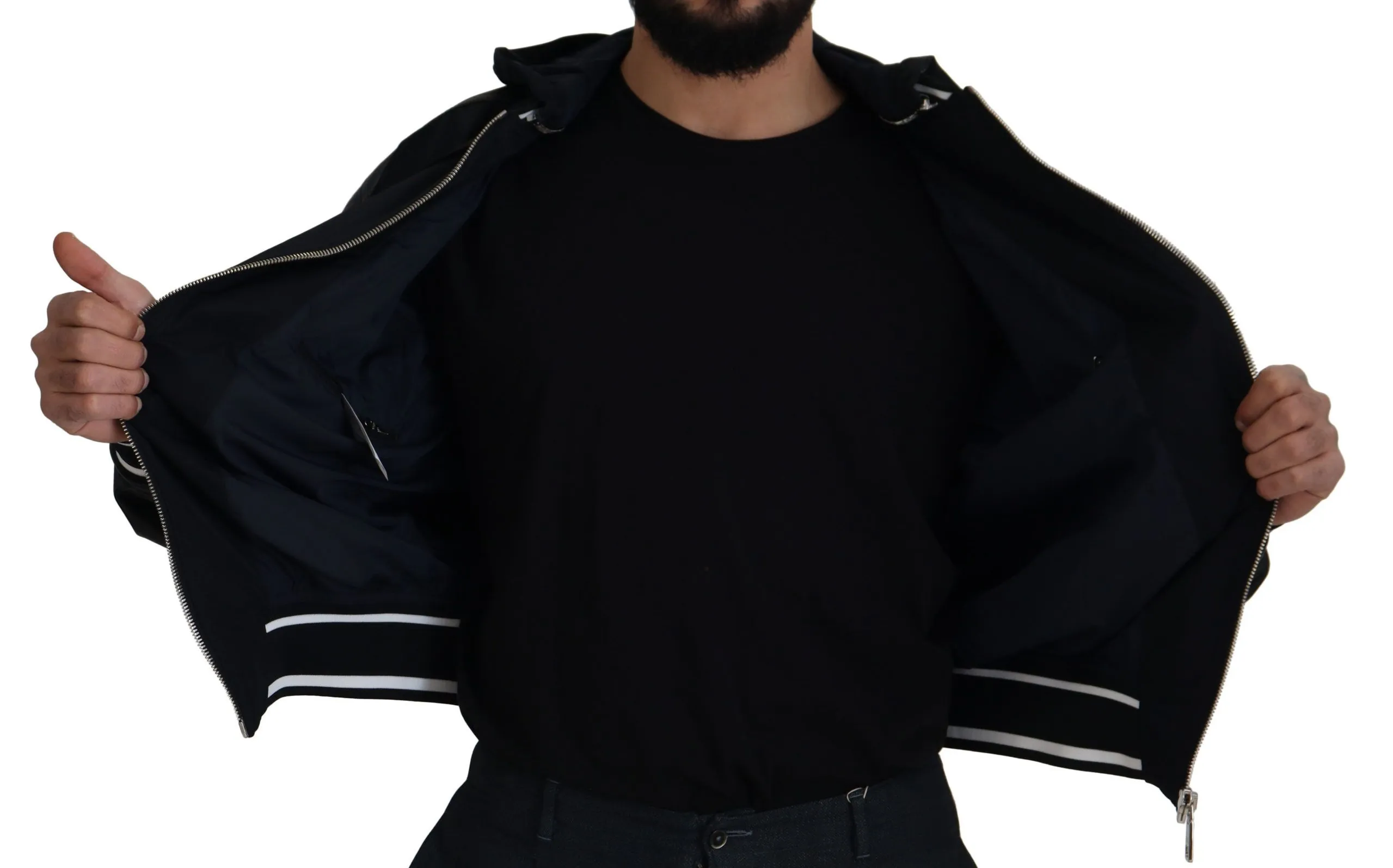 Dolce & Gabbana Men's Elegant Black Bomber Blouson Jacket