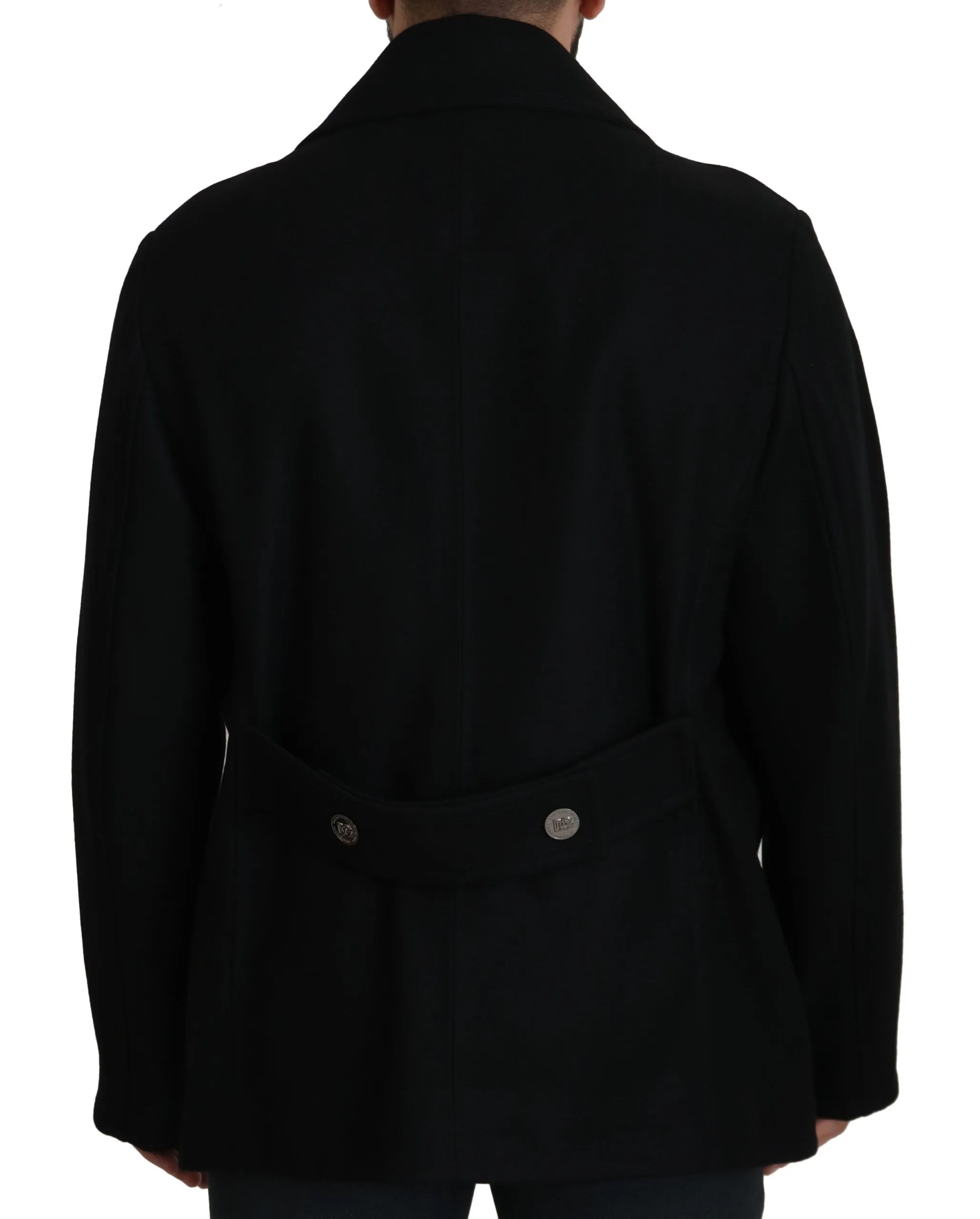 Dolce & Gabbana Men's Elegant Double Breasted Wool Overcoat