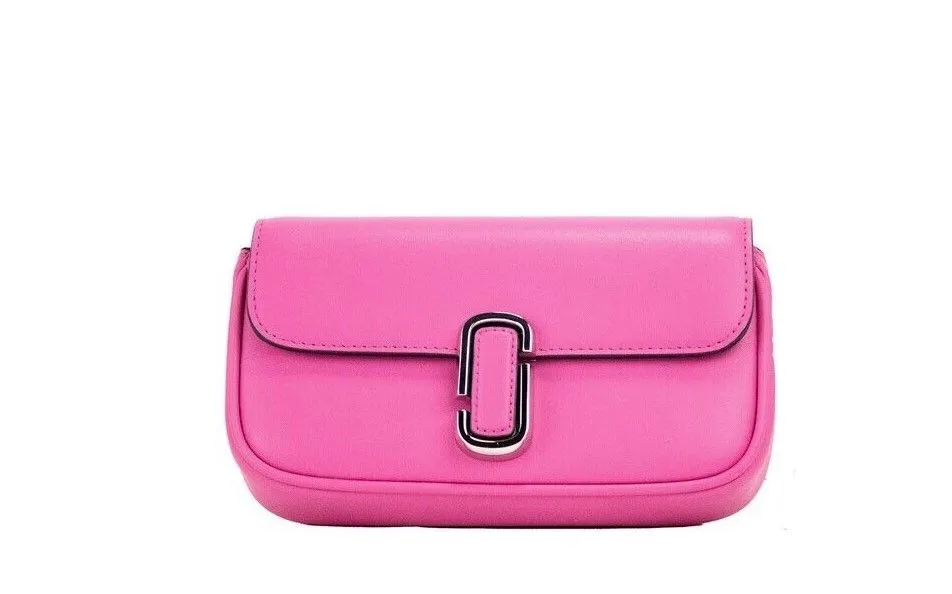Marc Jacobs Women's The J Marc Mini Shoulder Bag Magenta Smooth Leather Convertible Bag