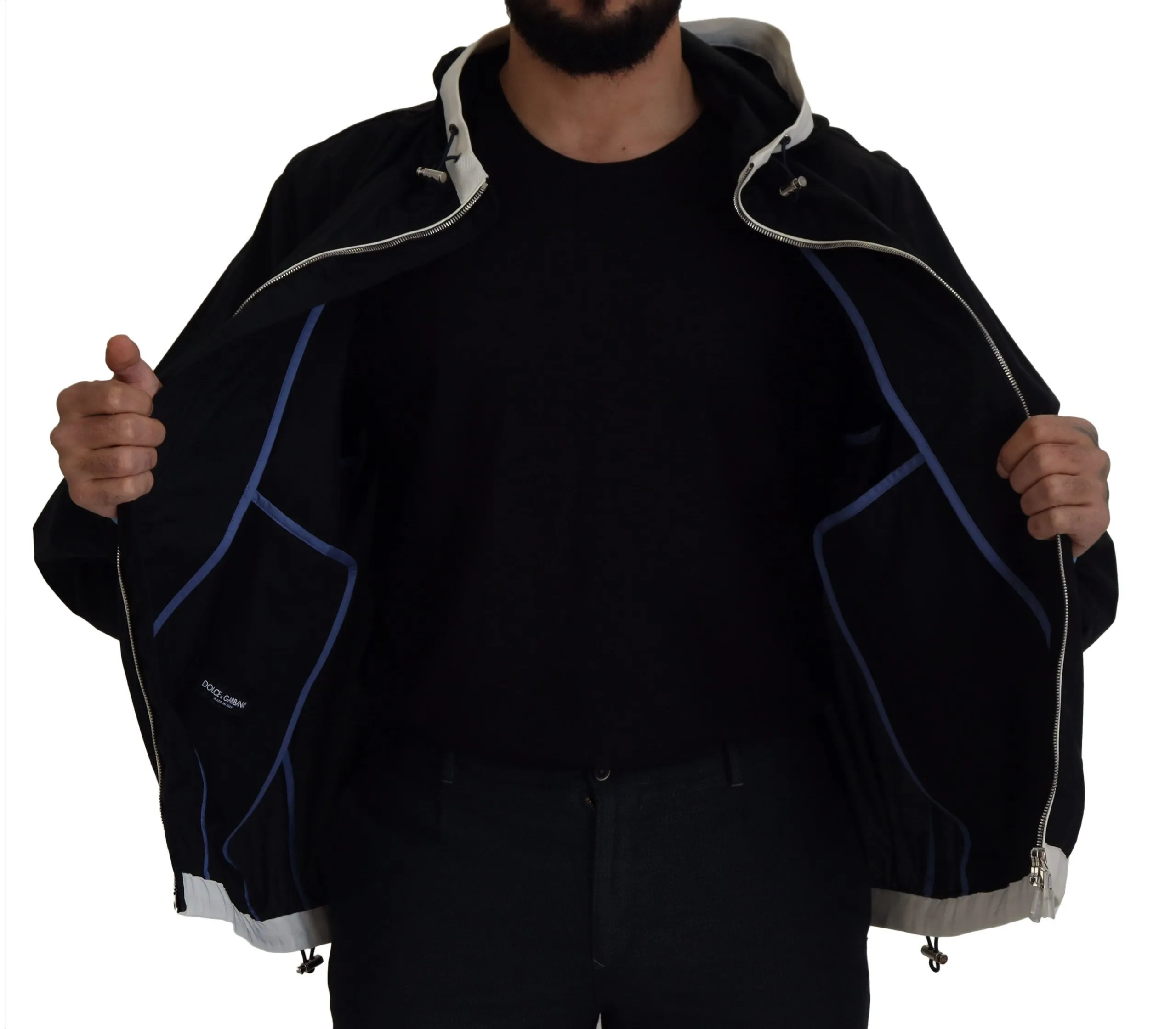 Dolce & Gabbana Men's Elegant Cotton Zip Bomber Jacket