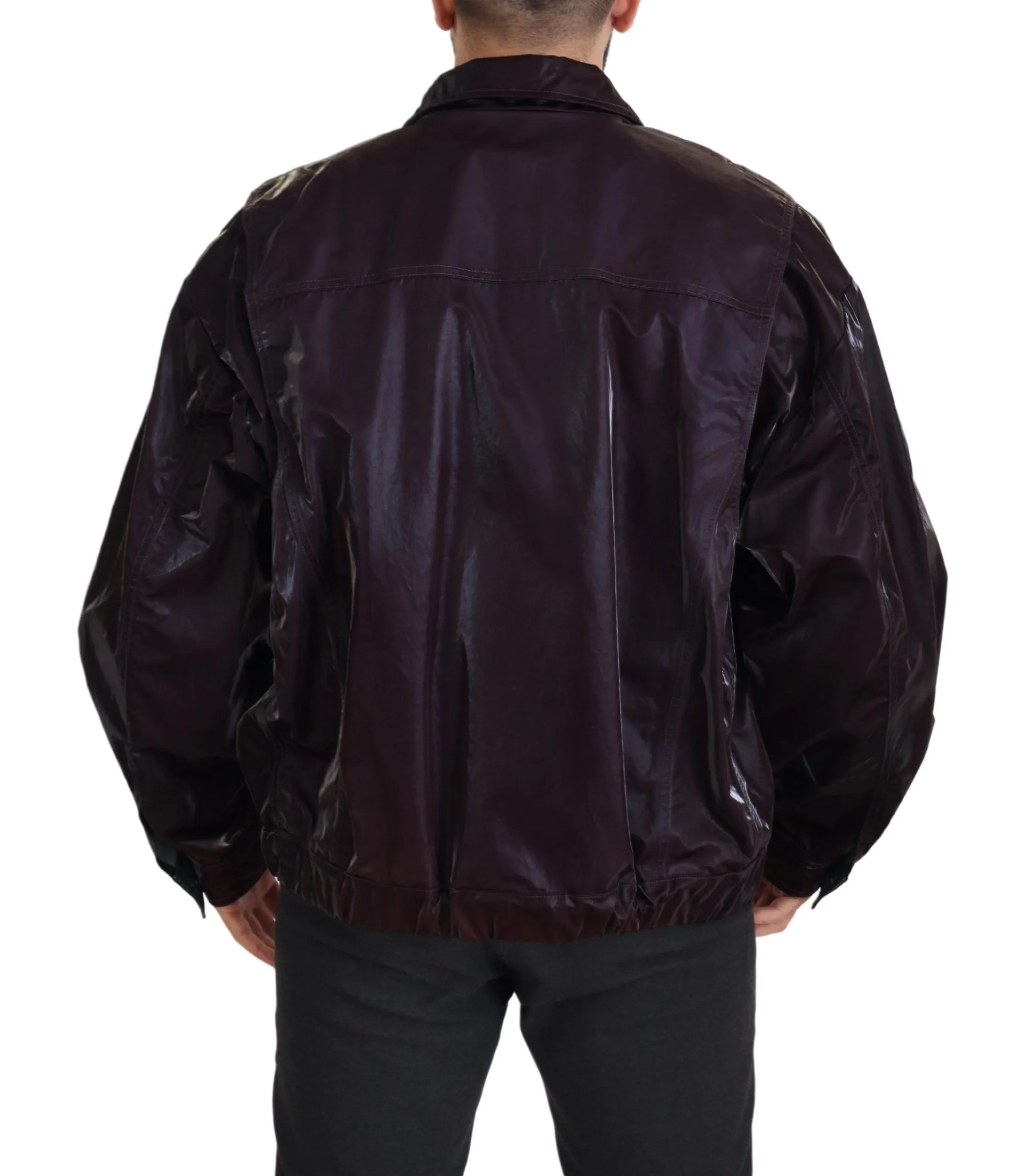 Dolce & Gabbana Men's Elegant Bordeaux Collared Jacket