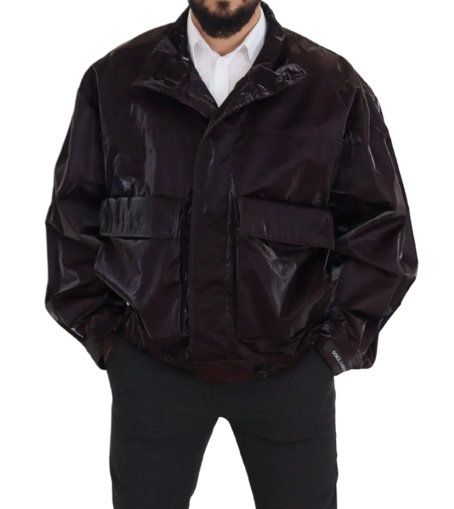 Dolce & Gabbana Men's Elegant Bordeaux Collared Jacket