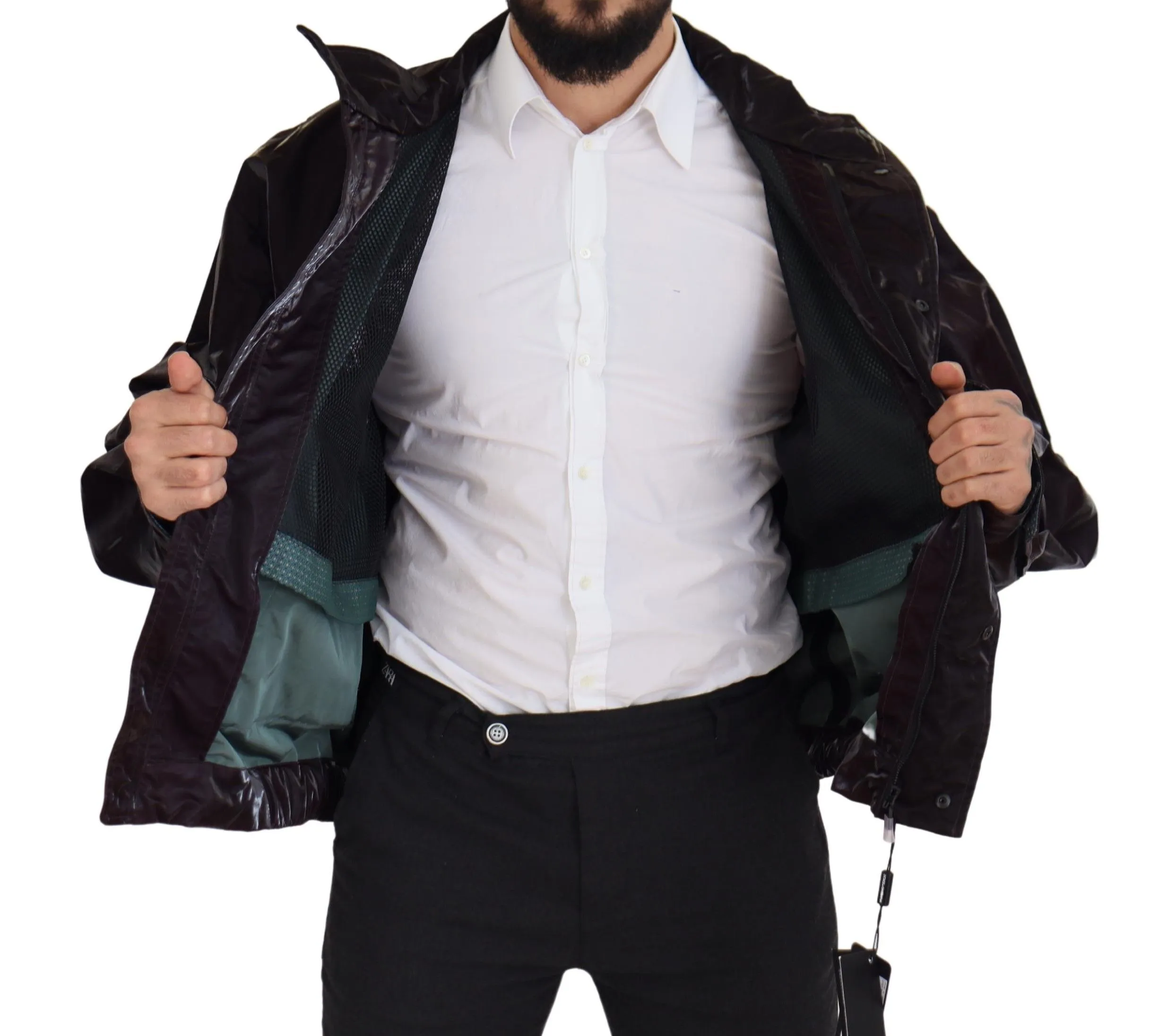 Dolce & Gabbana Men's Elegant Bordeaux Collared Jacket