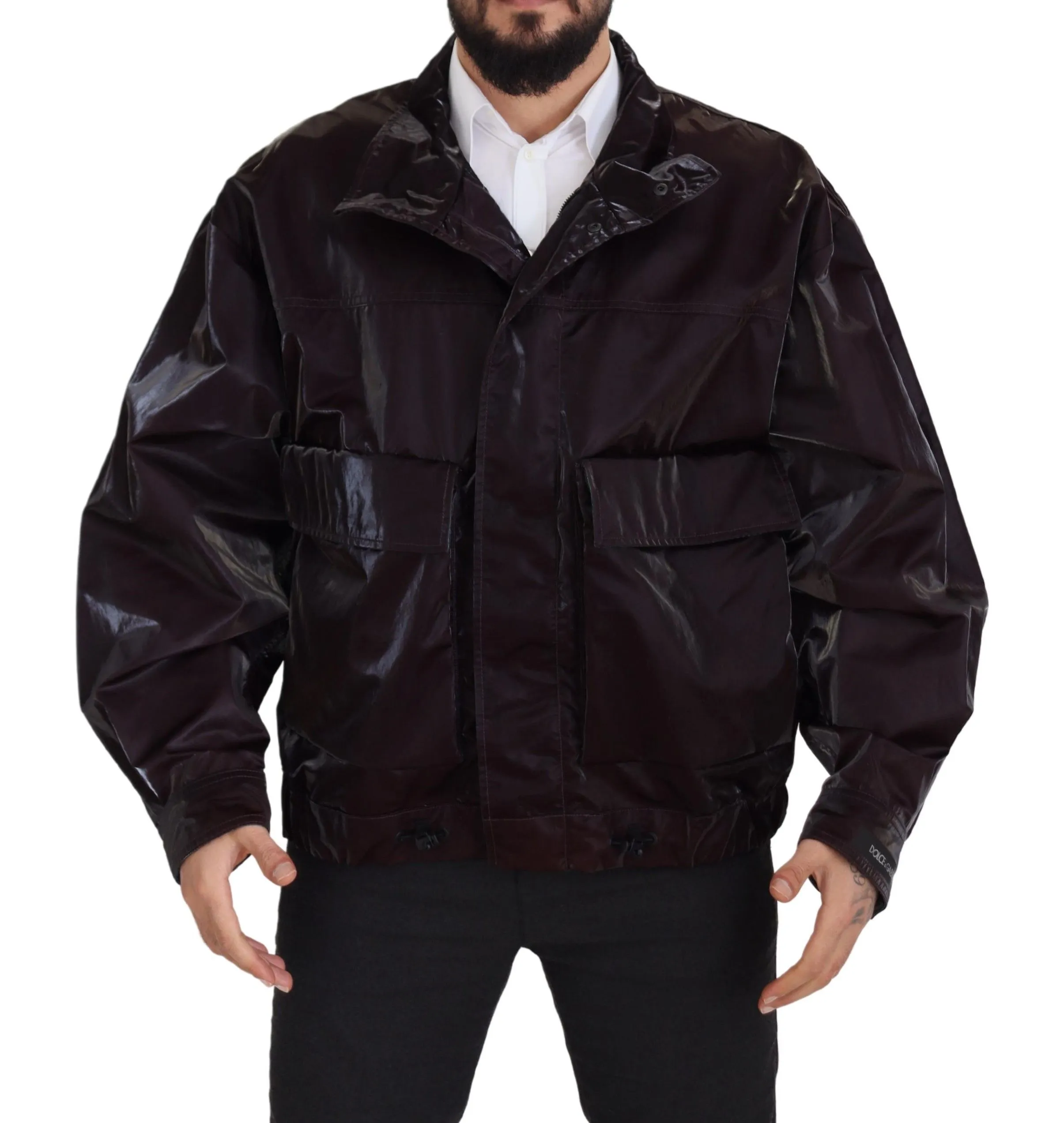 Dolce & Gabbana Men's Elegant Bordeaux Collared Jacket