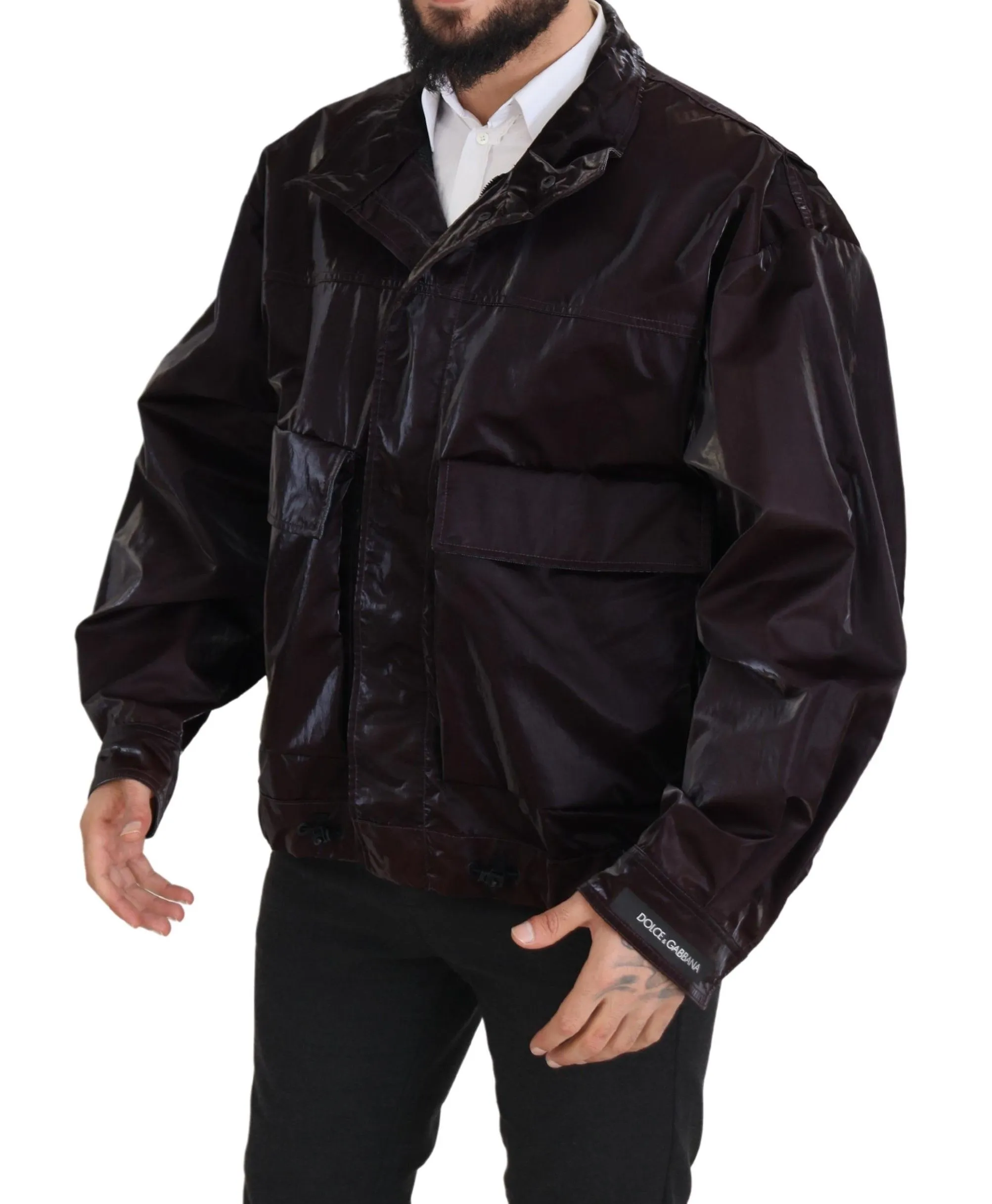 Dolce & Gabbana Men's Elegant Bordeaux Collared Jacket