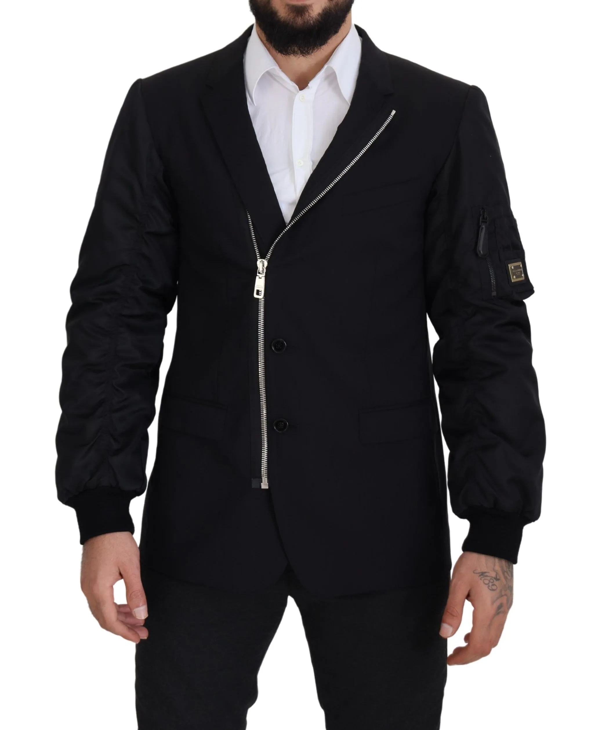 Dolce & Gabbana Men's Elegant Black Virgin Wool Jacket