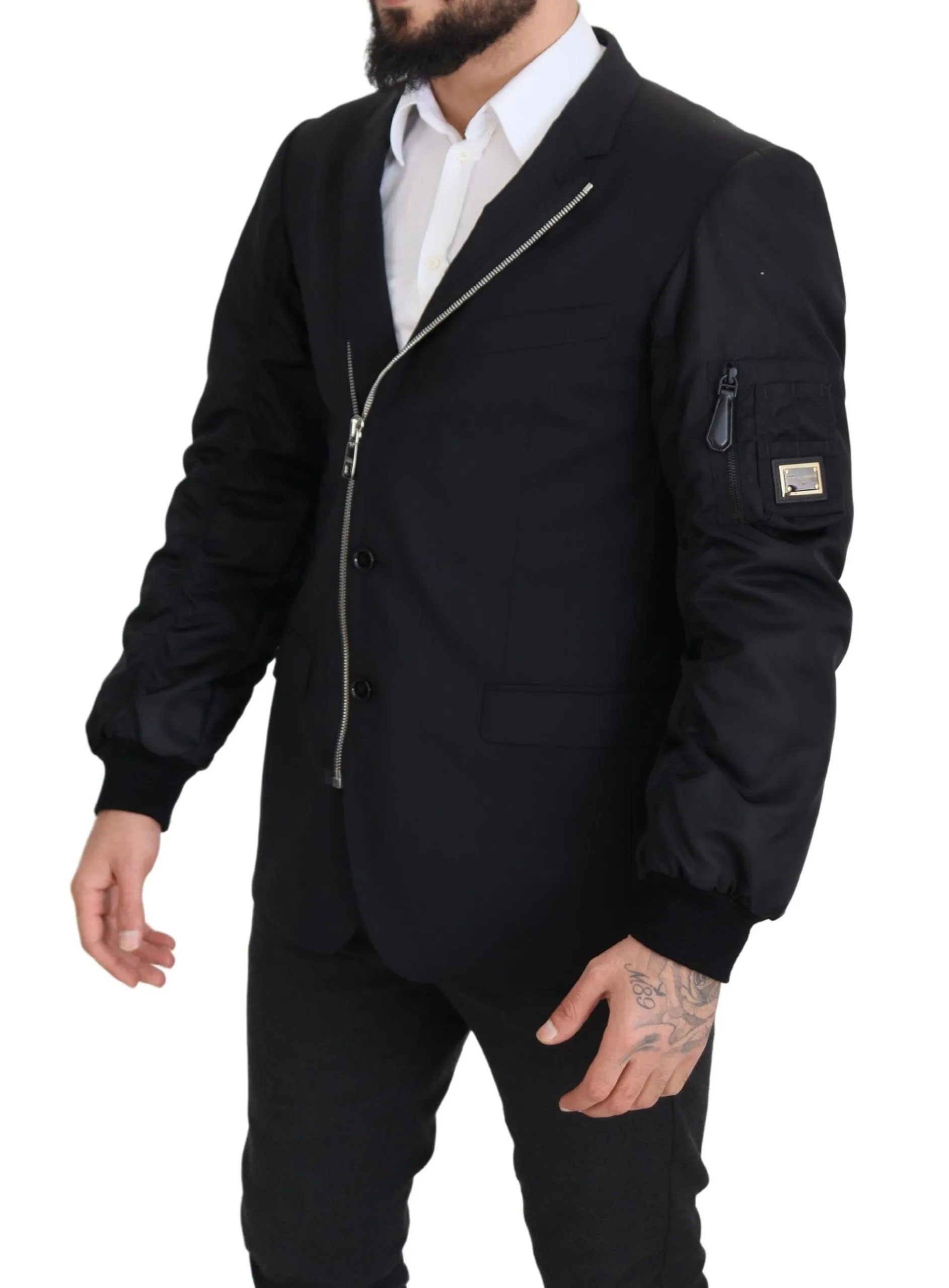 Dolce & Gabbana Men's Elegant Black Virgin Wool Jacket