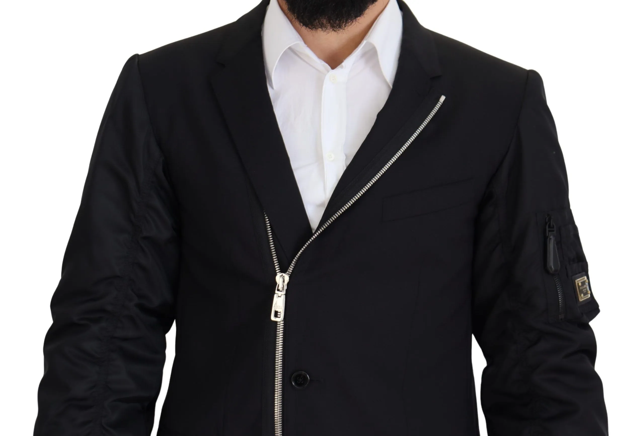 Dolce & Gabbana Men's Elegant Black Virgin Wool Jacket