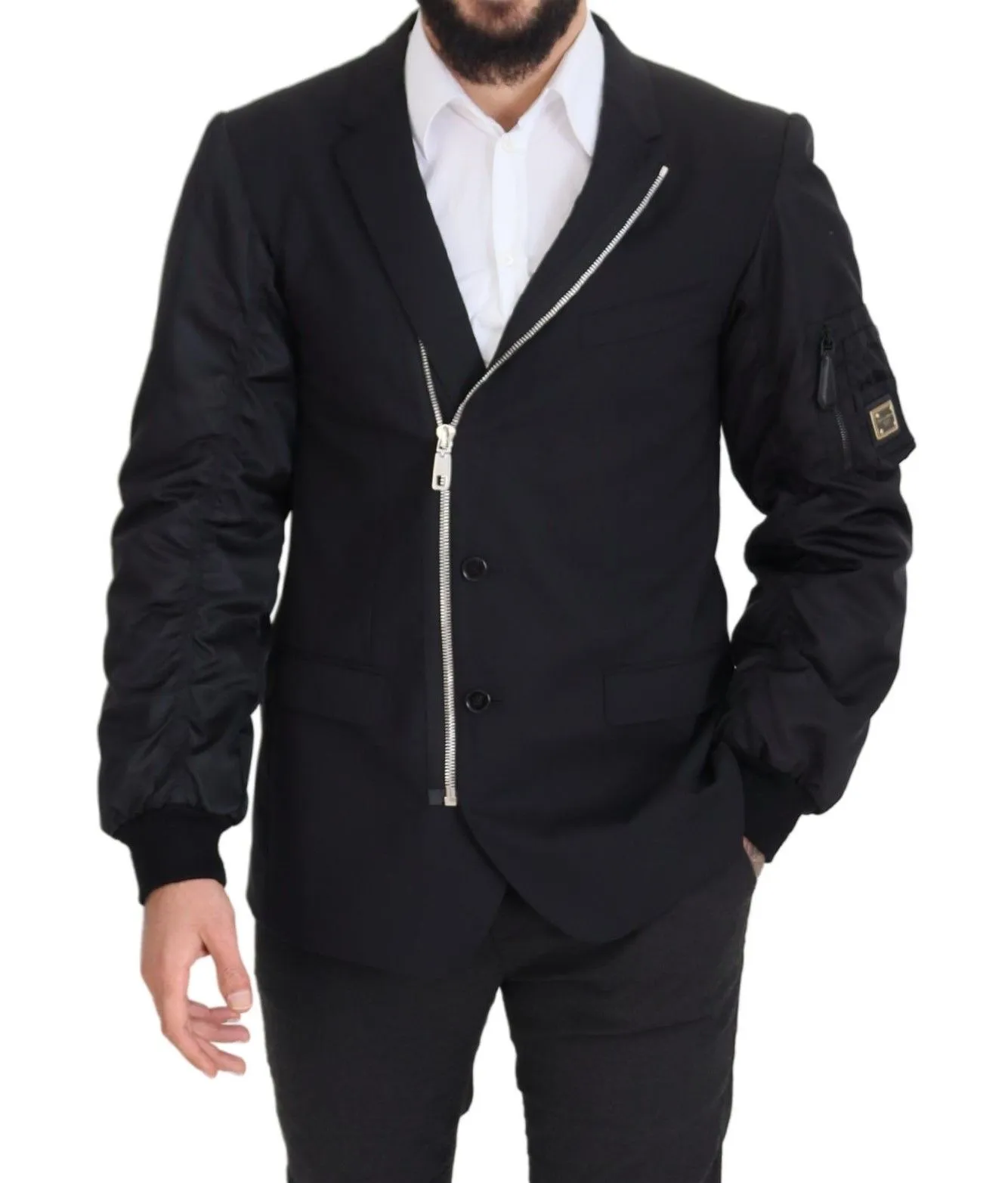 Dolce & Gabbana Men's Elegant Black Virgin Wool Jacket