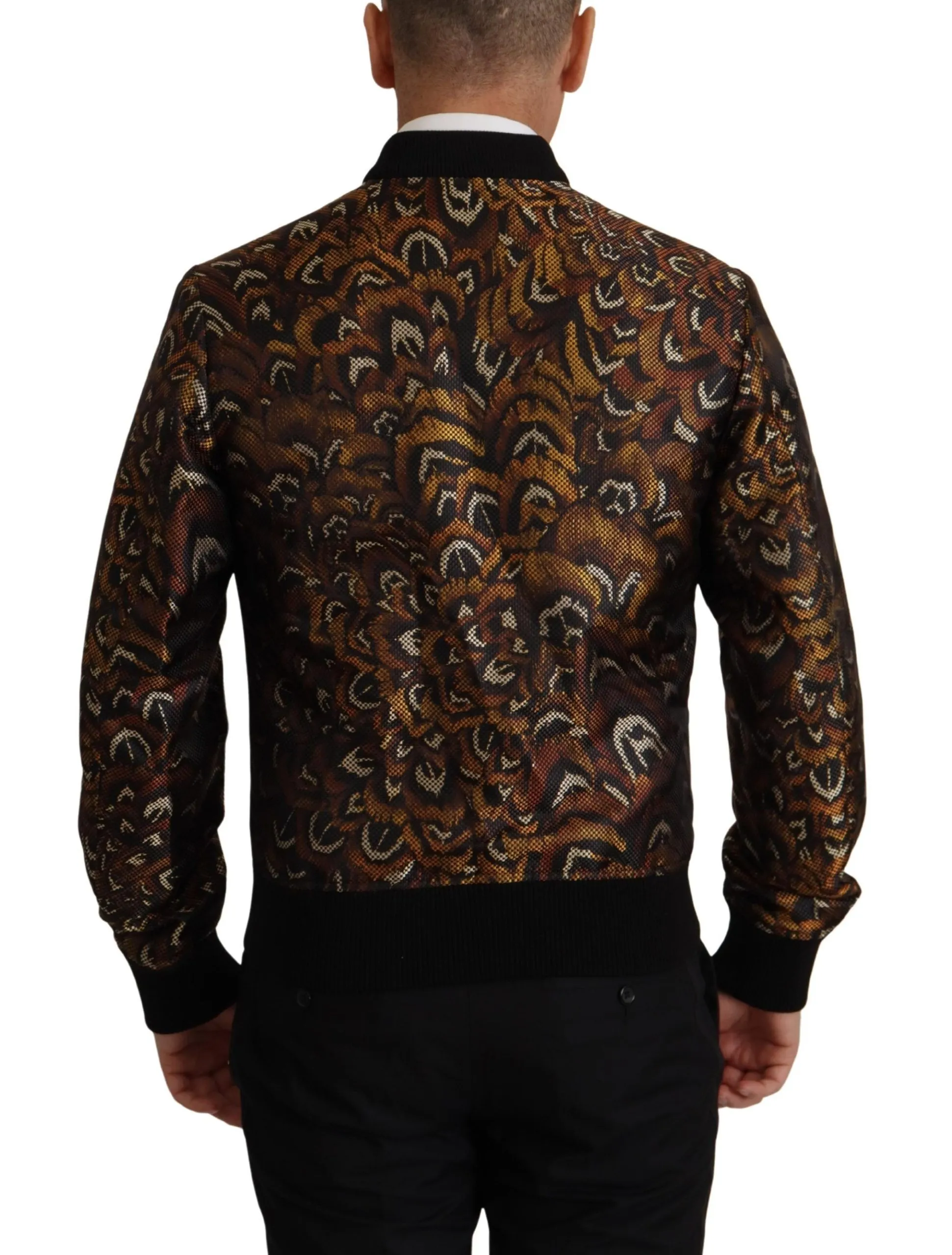 Dolce & Gabbana Men's Elegant Brown Blouson Jacket