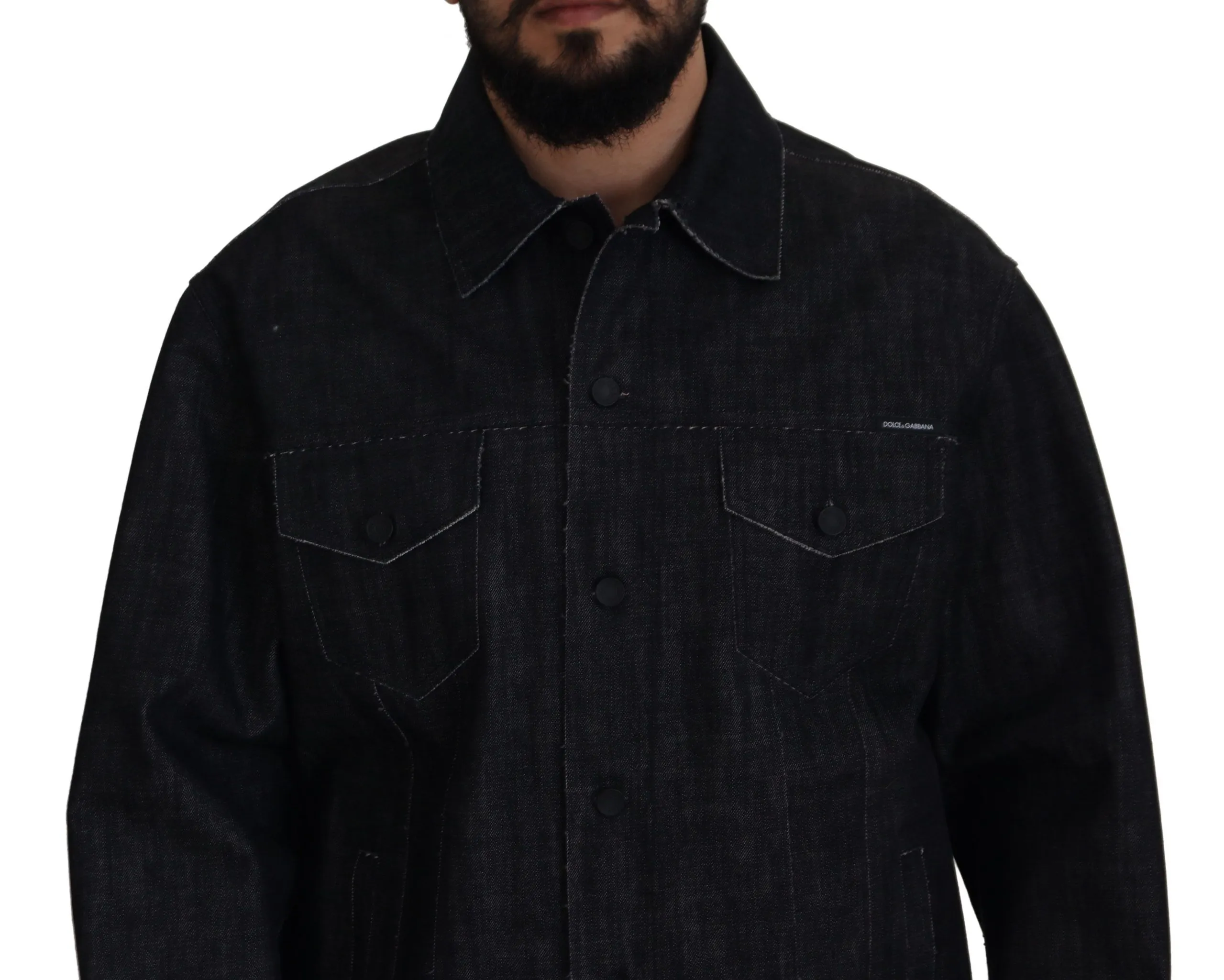 Dolce & Gabbana Men's Elegant Black Denim Jacket