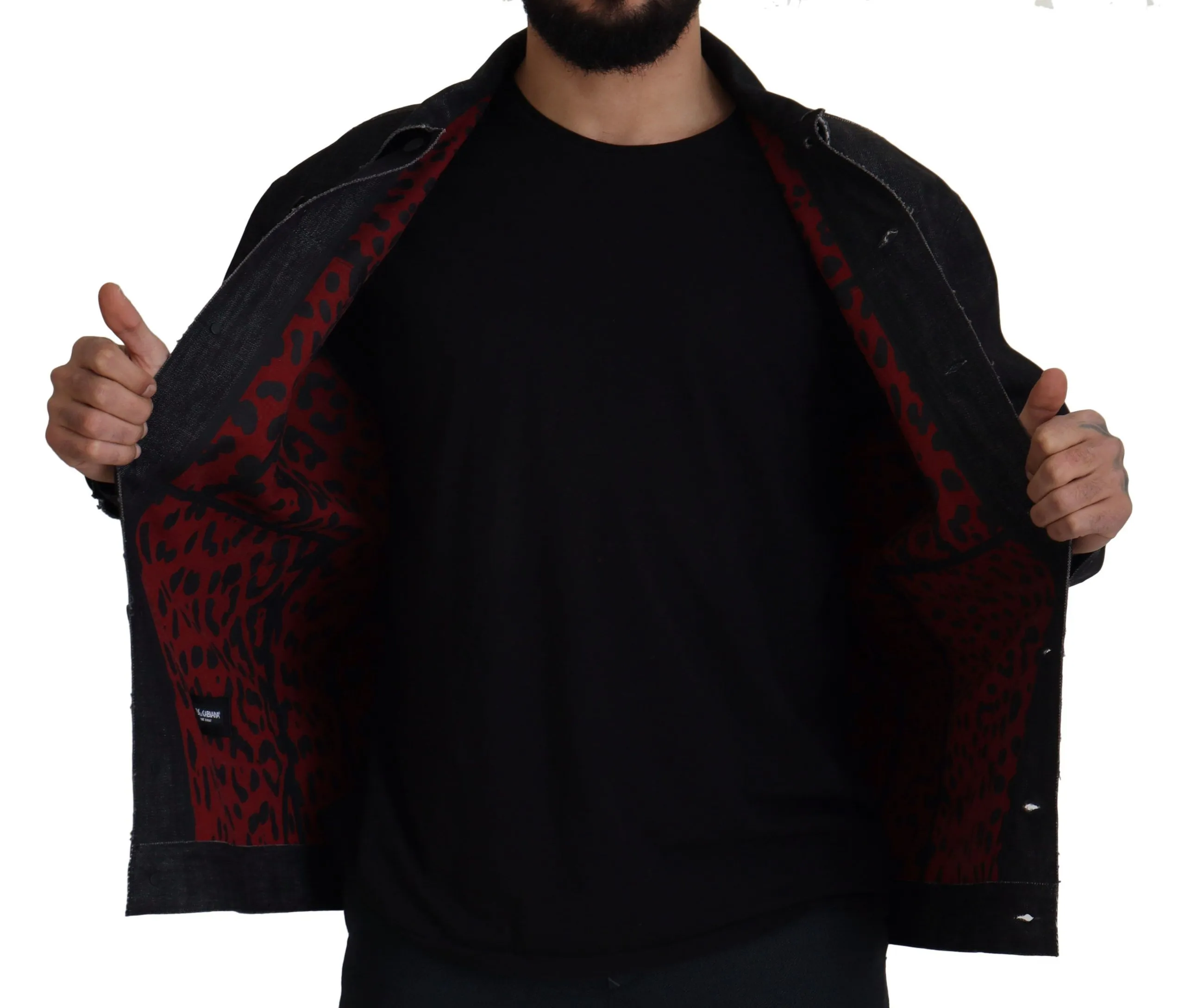 Dolce & Gabbana Men's Elegant Black Denim Jacket